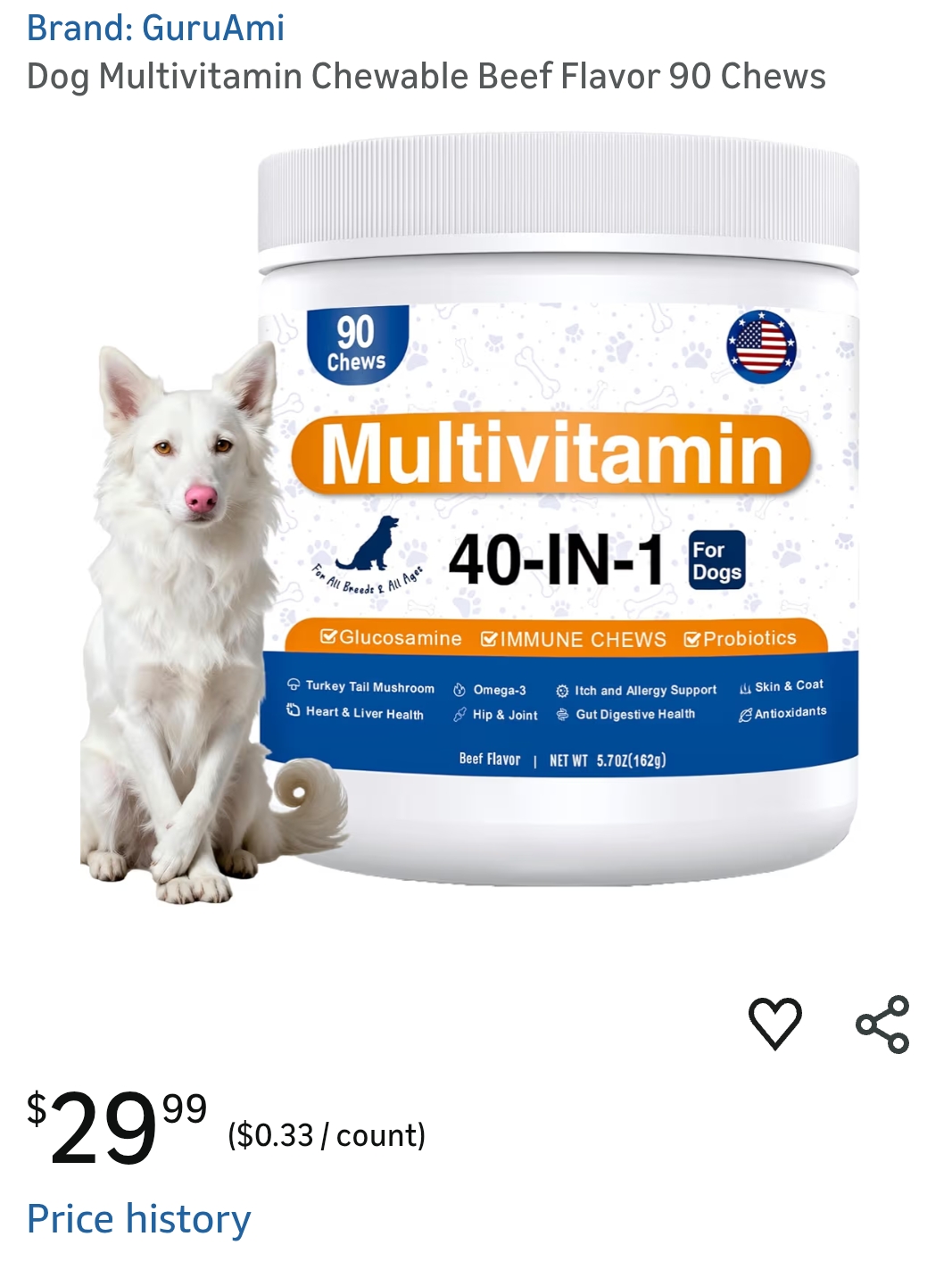 Multivitamin Chewable Beef Flavor