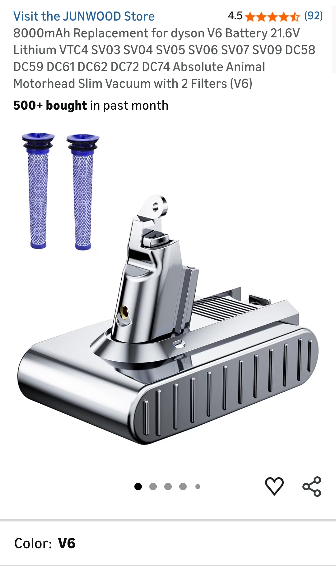 dyson v6 battery replacement