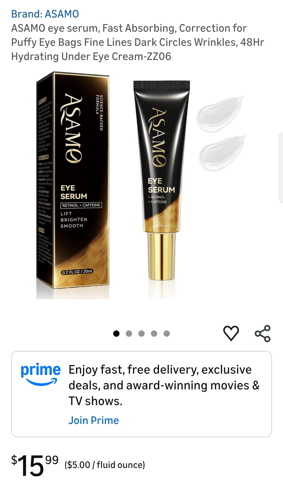 ASAMO eye serum Fast Absorbing Correction