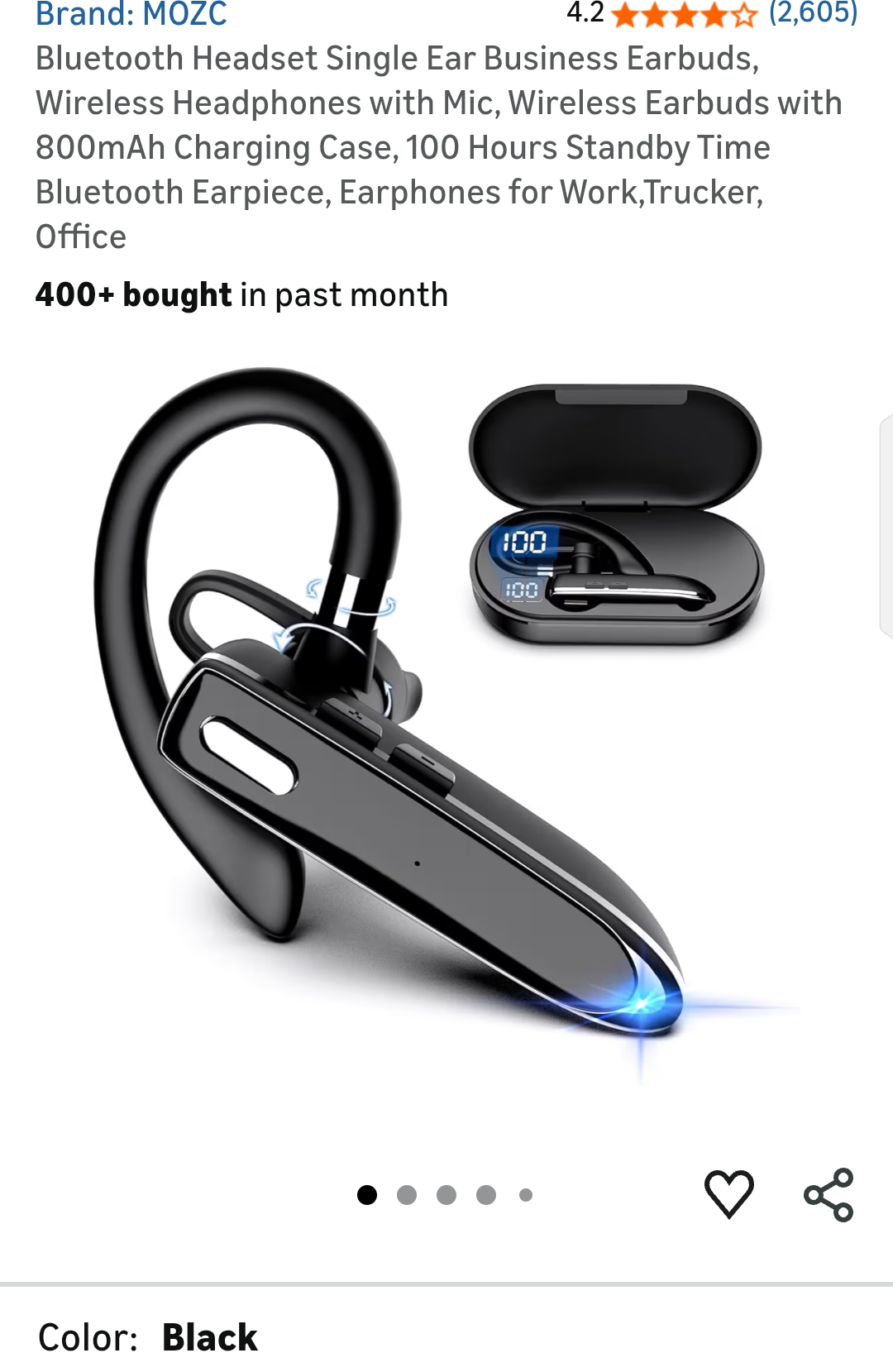 Single Ear Bluetooth Cell Phone Headsets