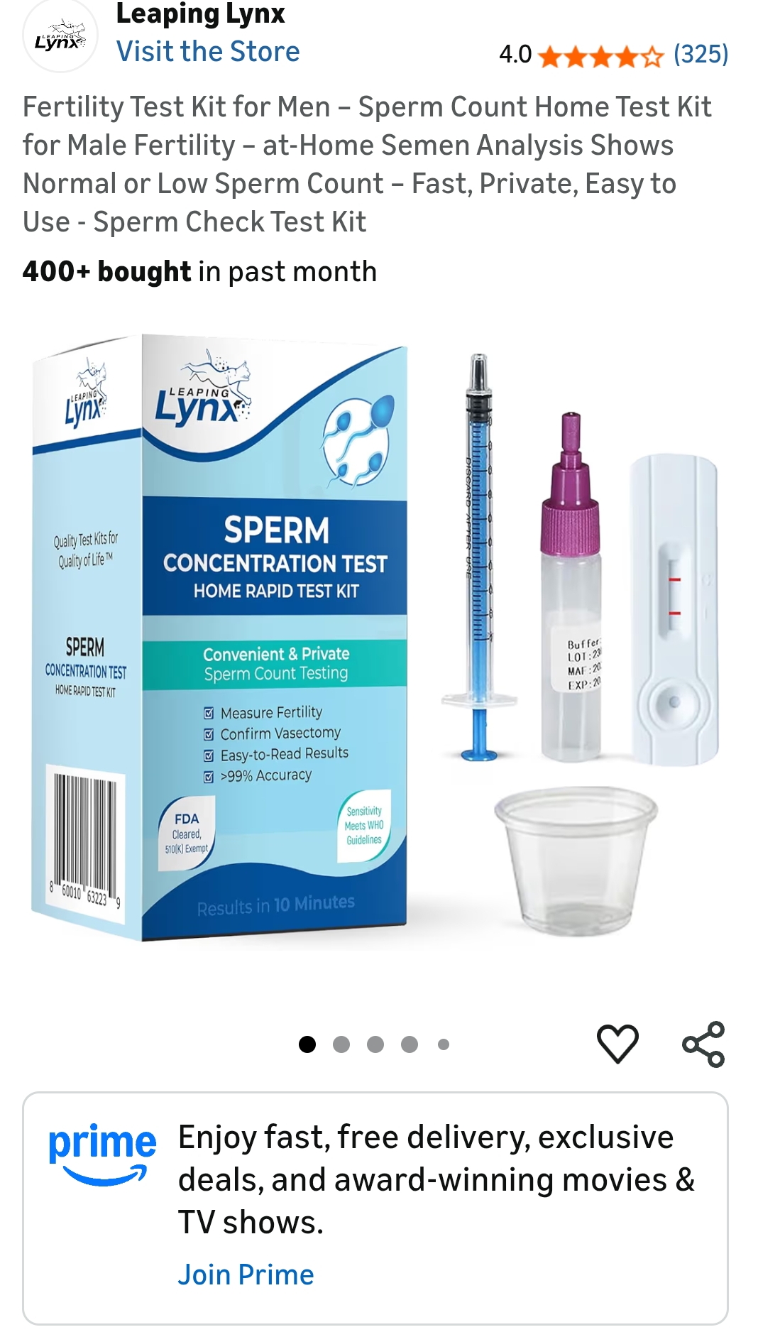 Fertility Test Kit for Men