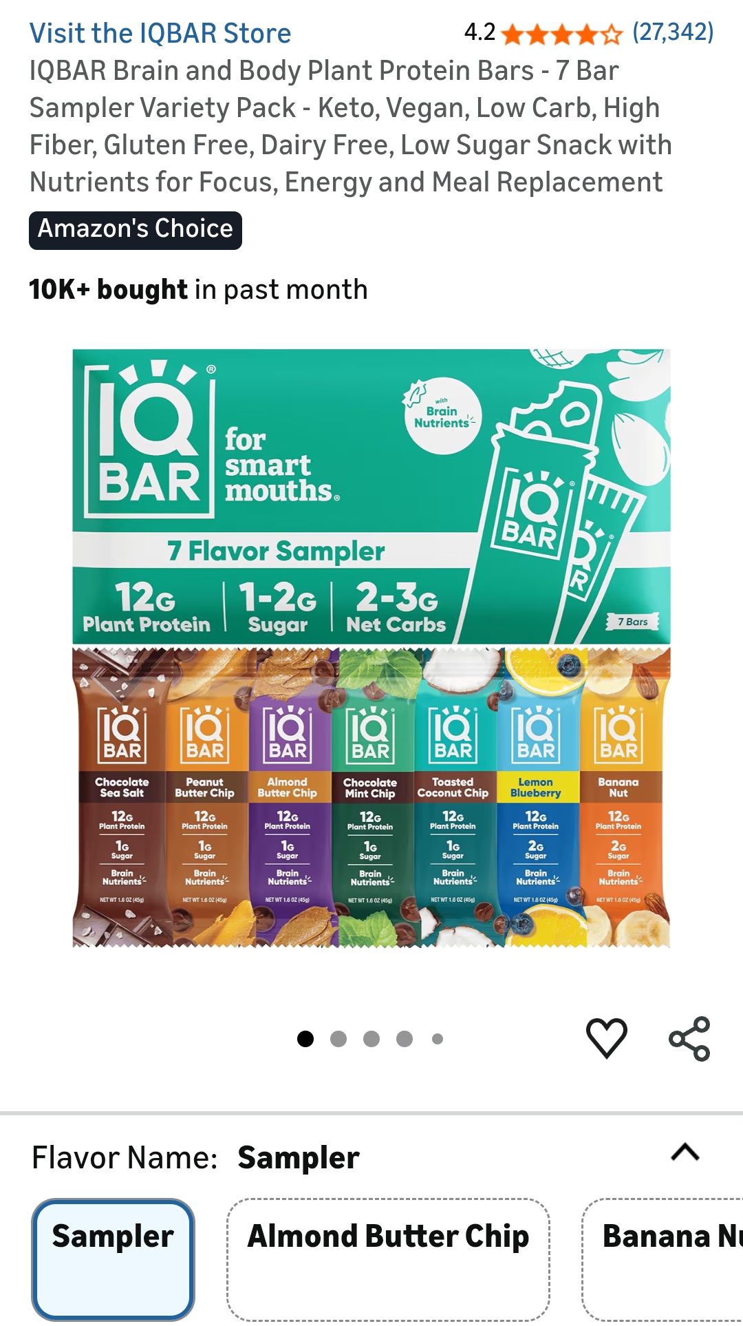 Brain and Body Plant Protein Bars