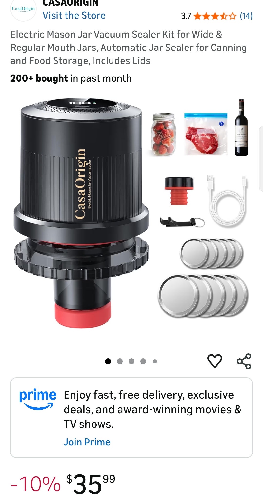 casaorigin mason jar vacuum sealer