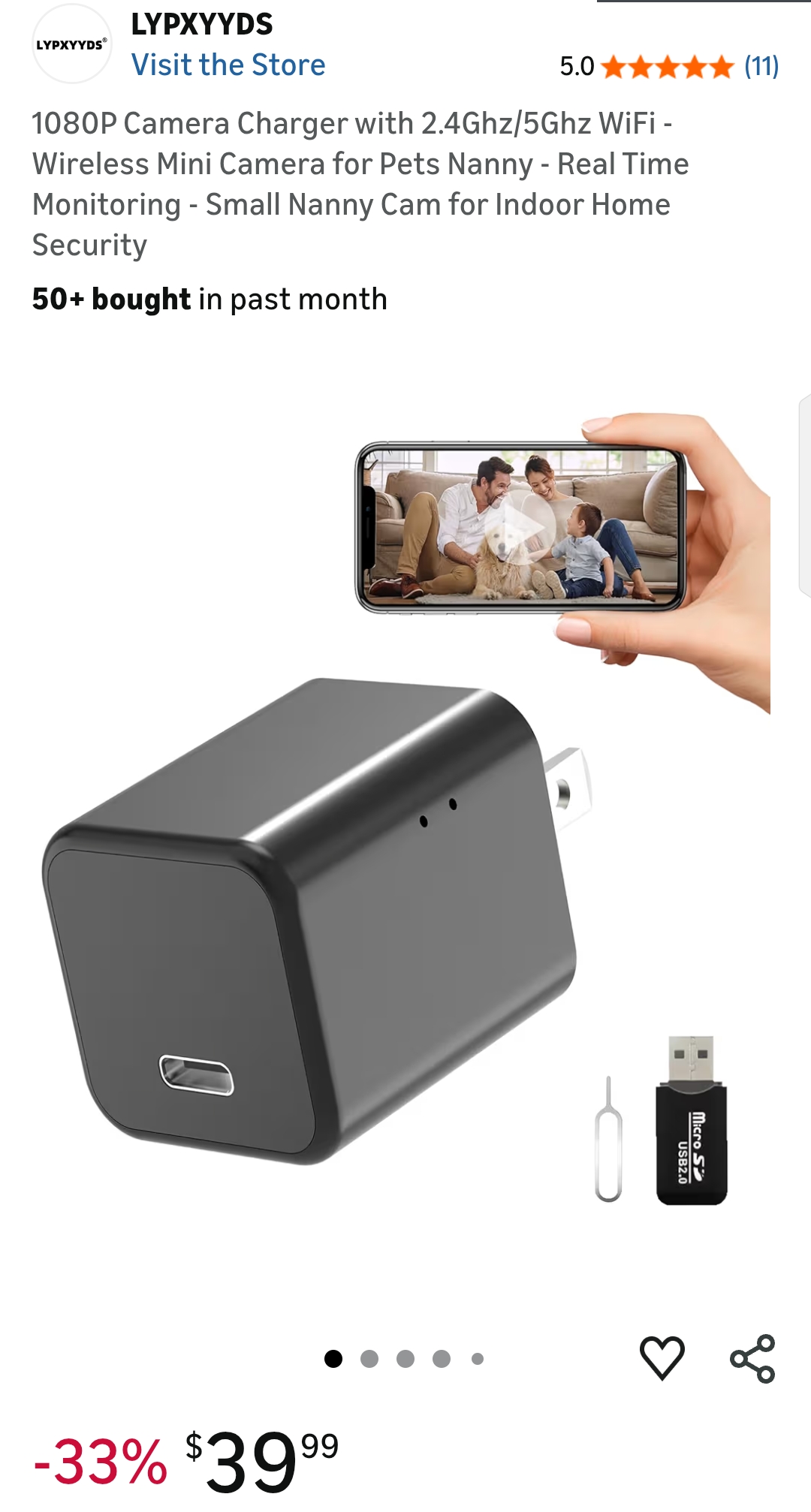 spy camera charger