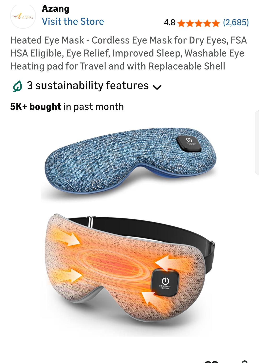 Heye mask for travel