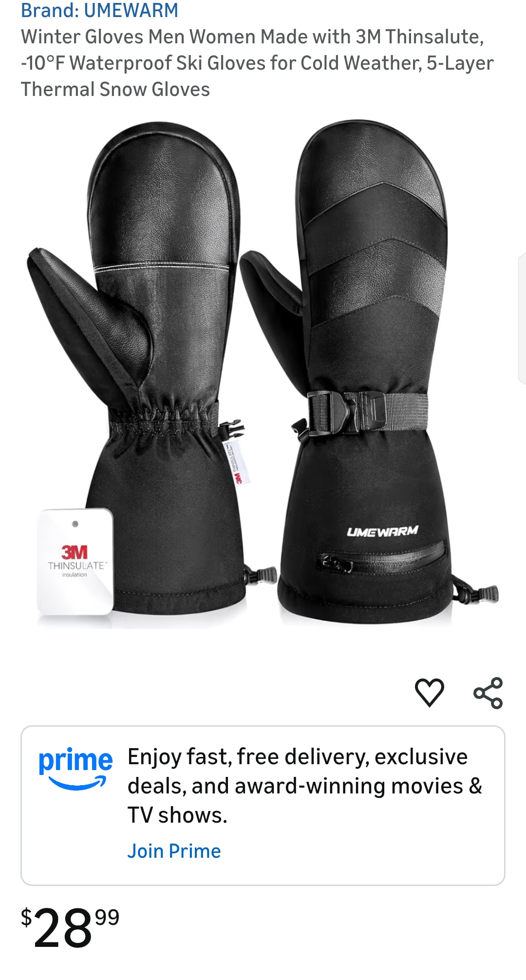 Winter Gloves Men Women