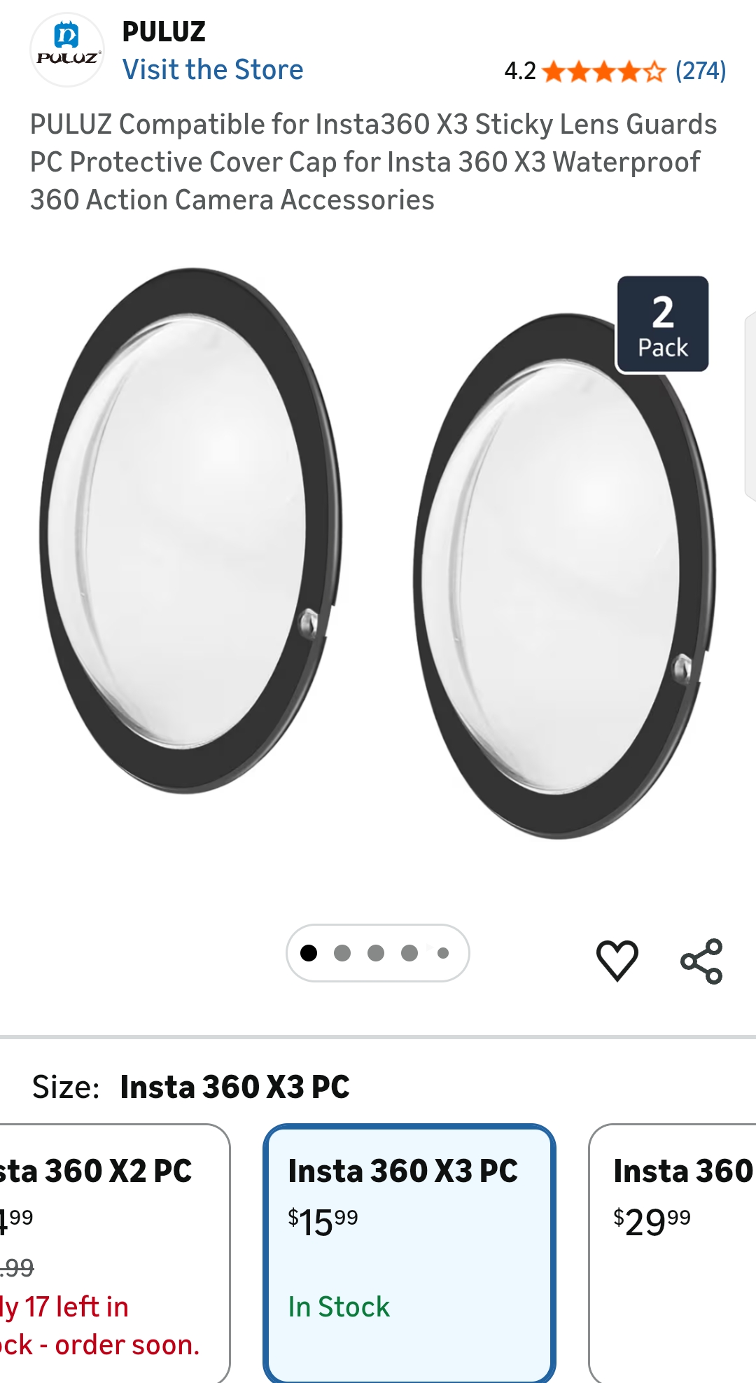 insta 360 x3 lens guard