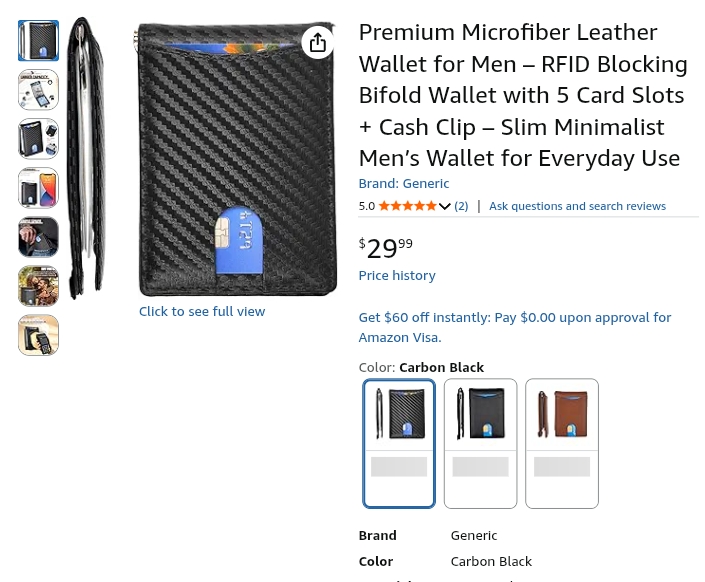 Premium Microfiber Leather Wallet for Men