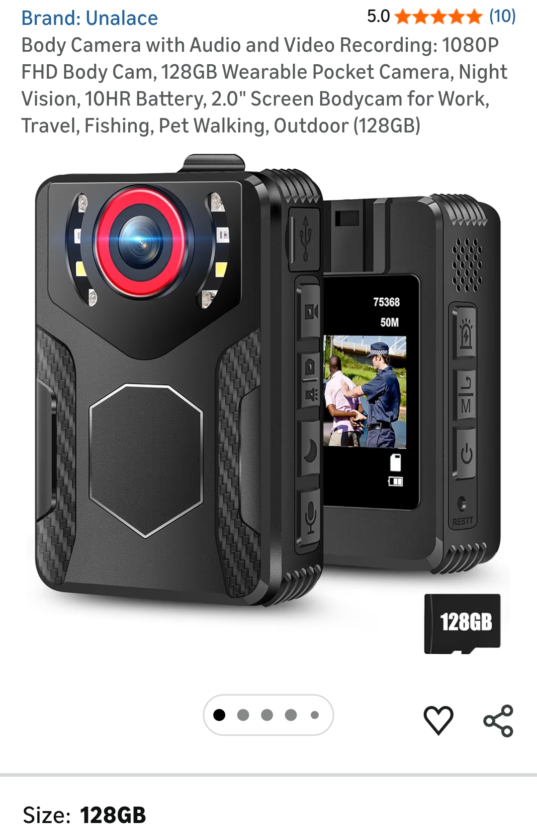 body cameras with audio and video recording