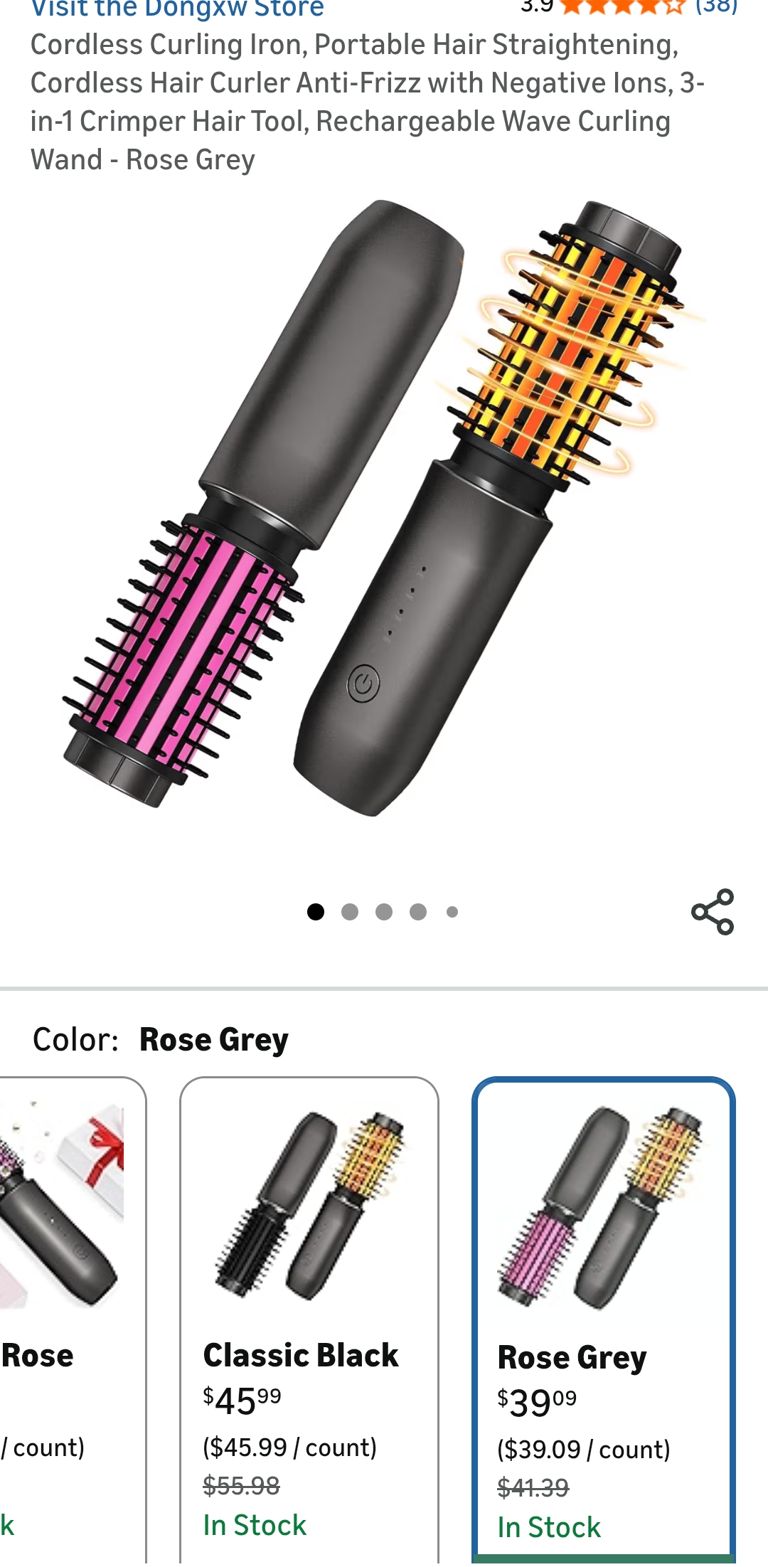 cordless curling brush