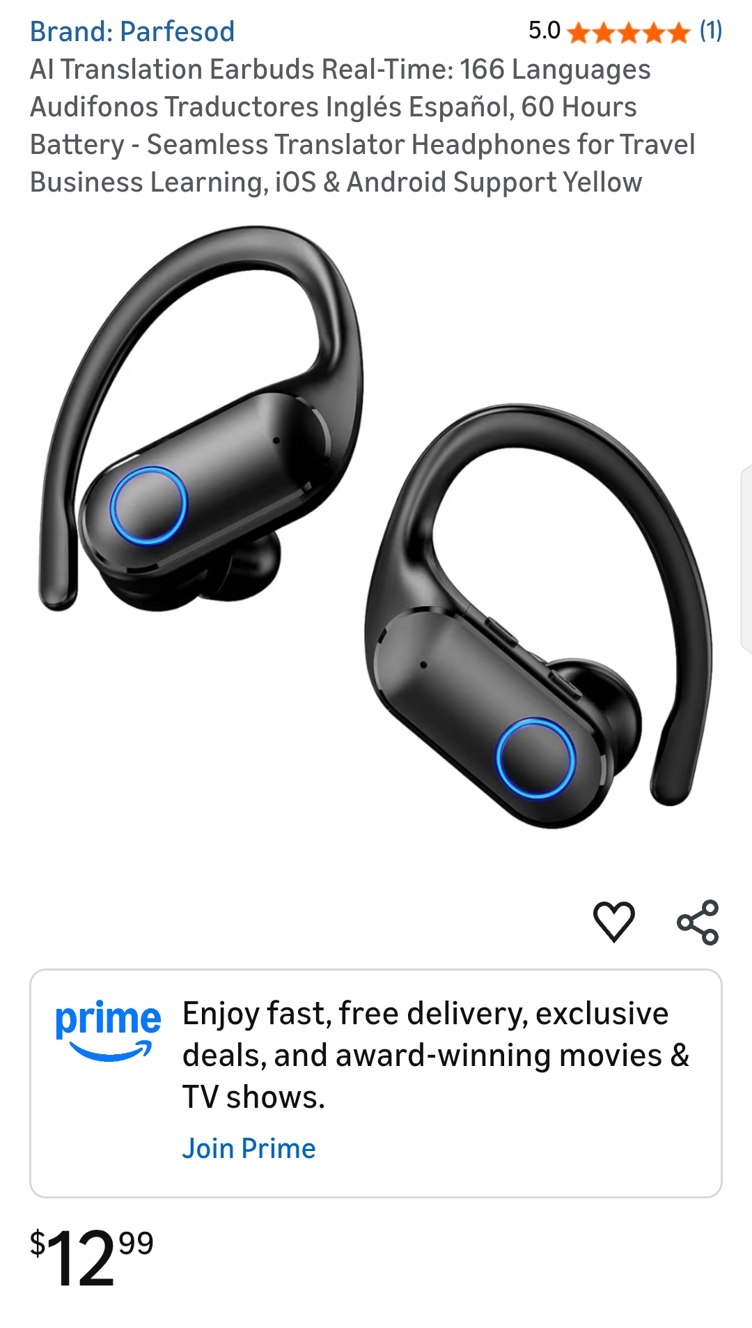 Translation Earbuds Real-Time: 166 Languages