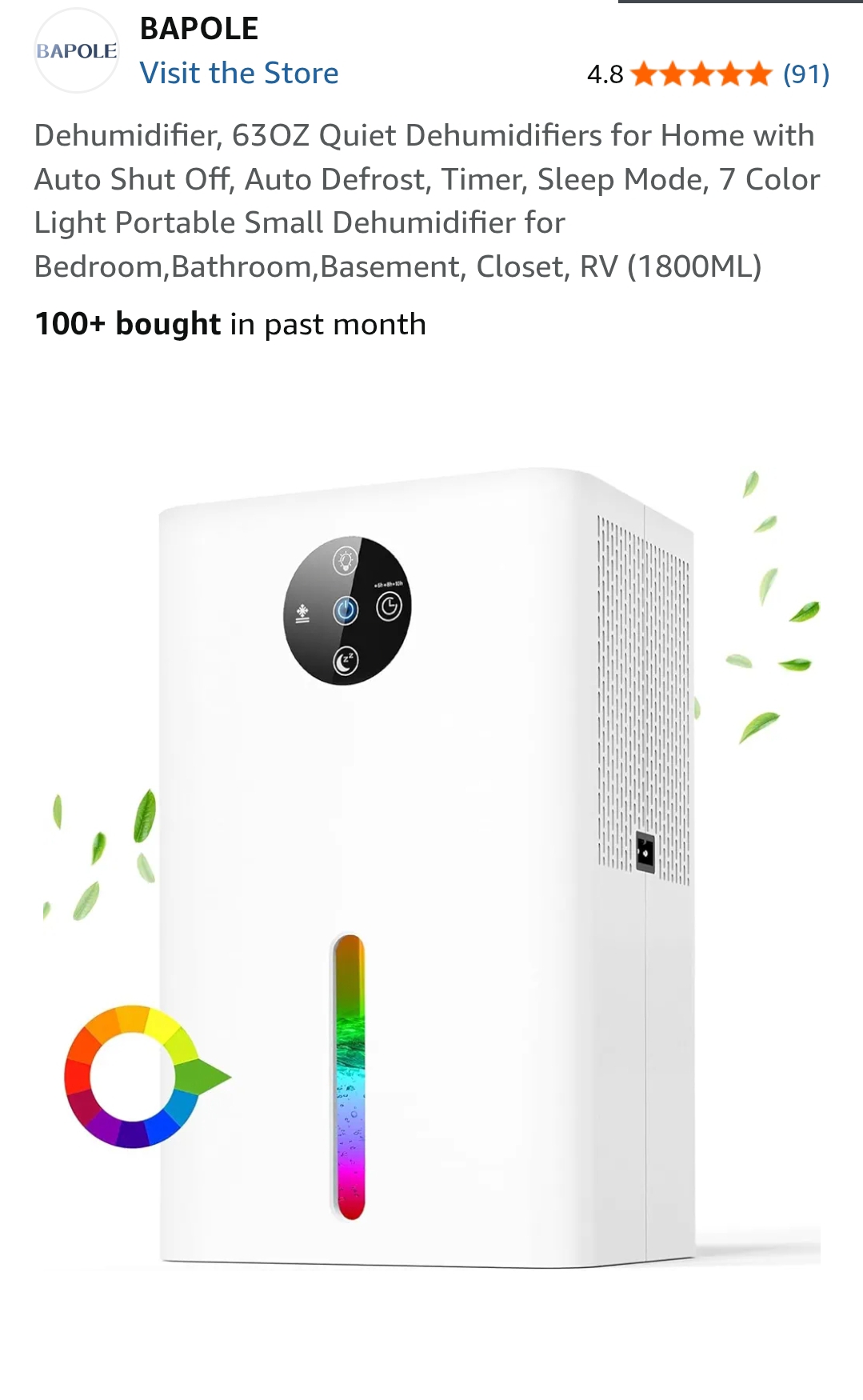 dehumidifier for bedroom