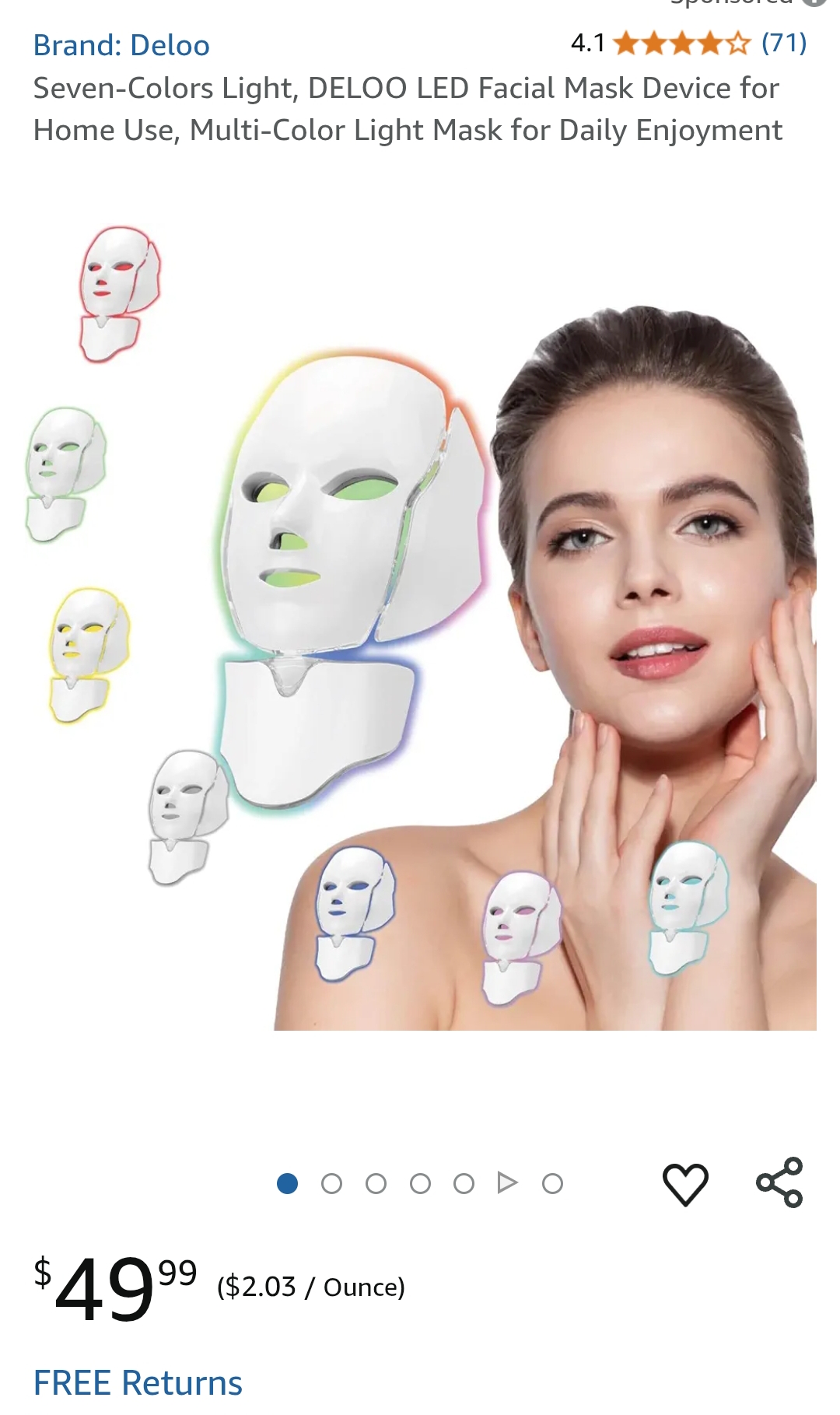 led face mask light therapy