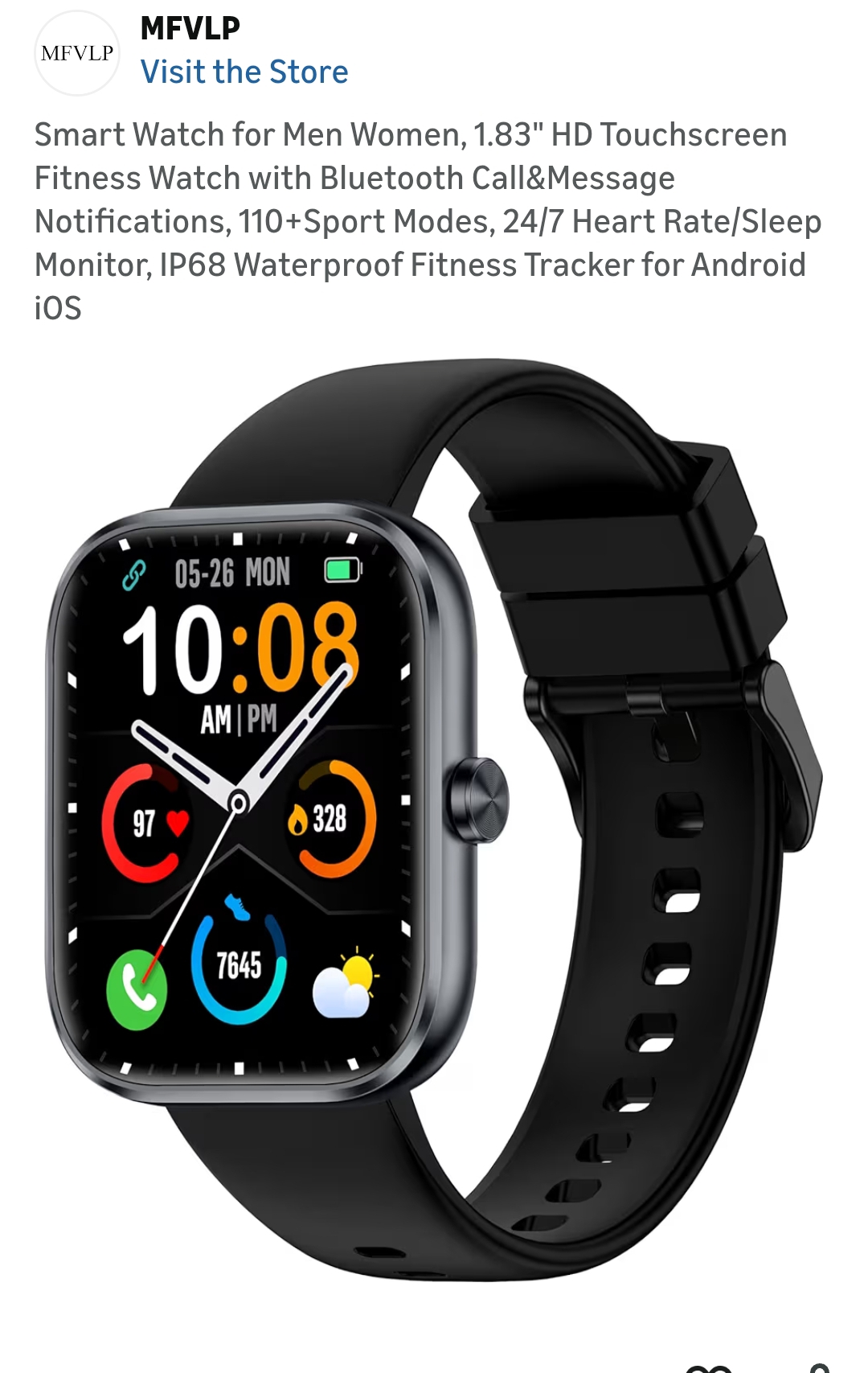 MFVLP Smart Watch for Men Women