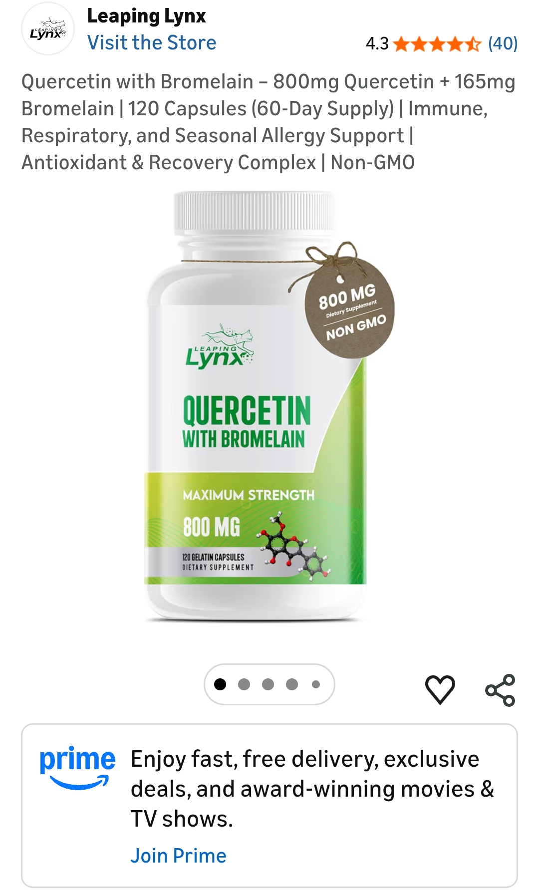 Quercetin with Bromelain