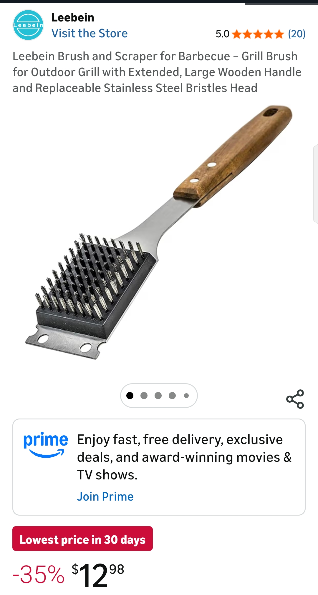 Brush and Scraper for Barbecue
