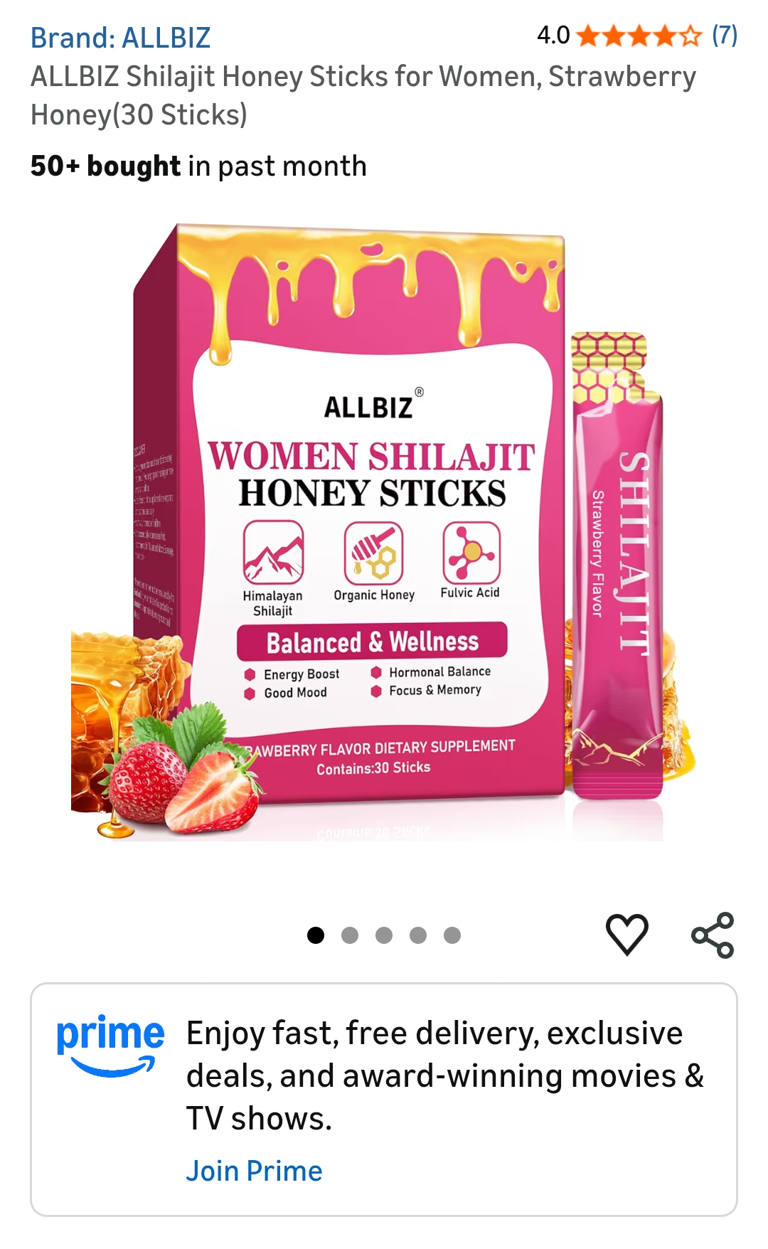 Shilajit Honey Sticks for Women