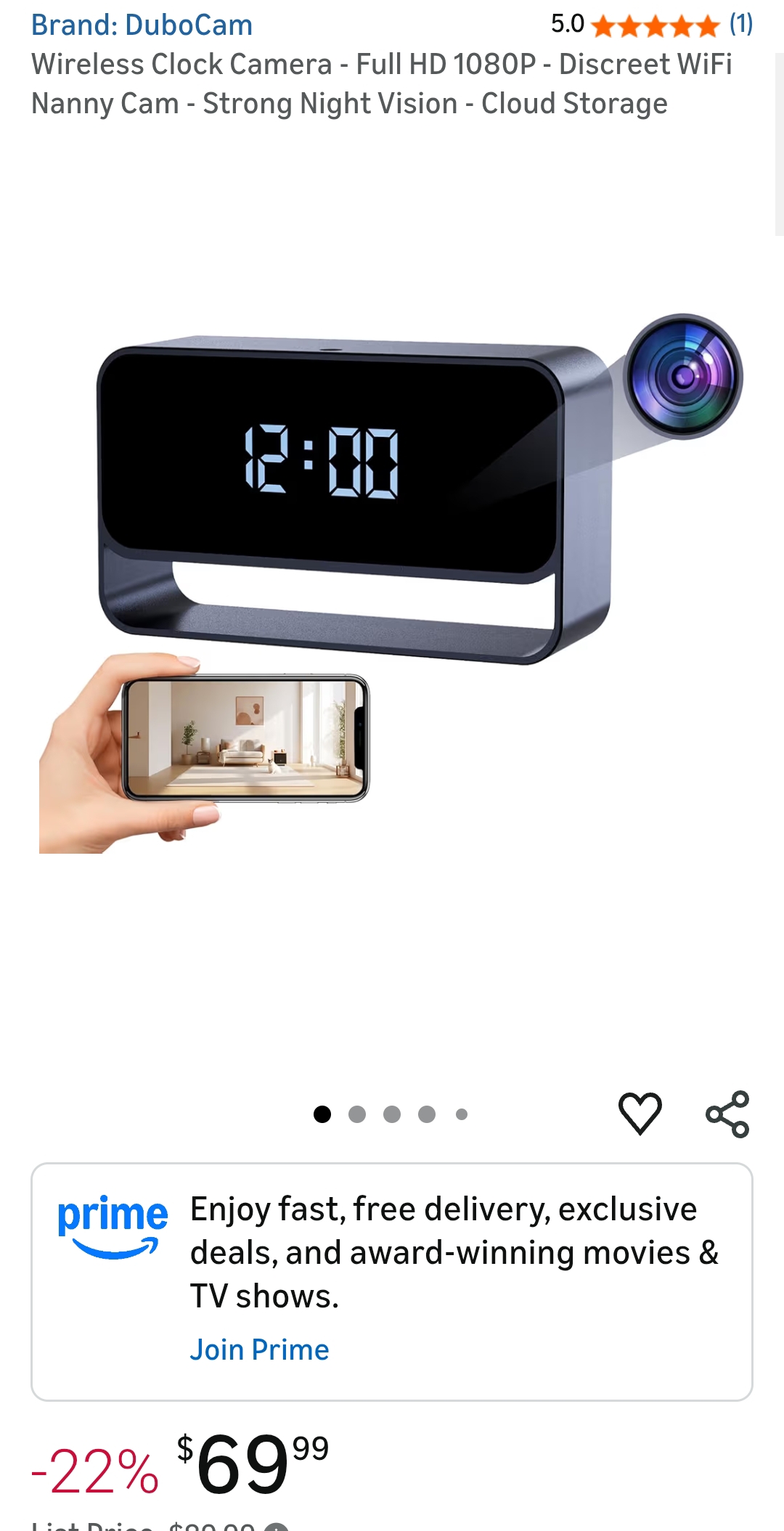 dubocam hidden camera clock