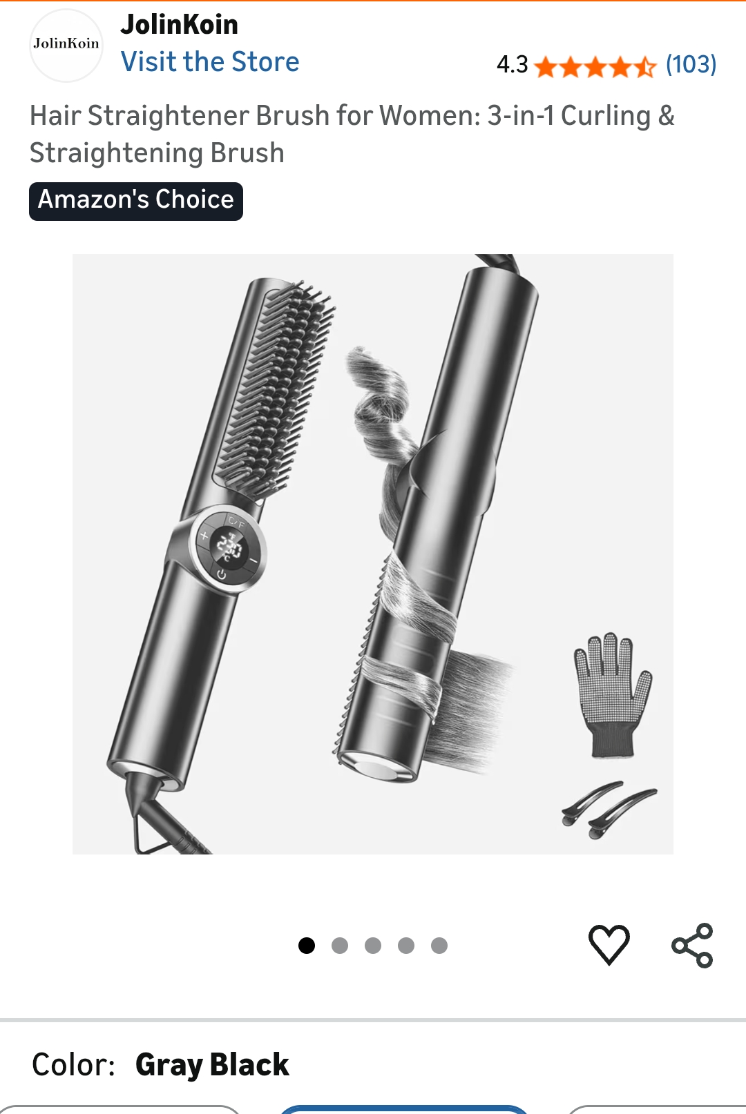 Hair Straightener Brush