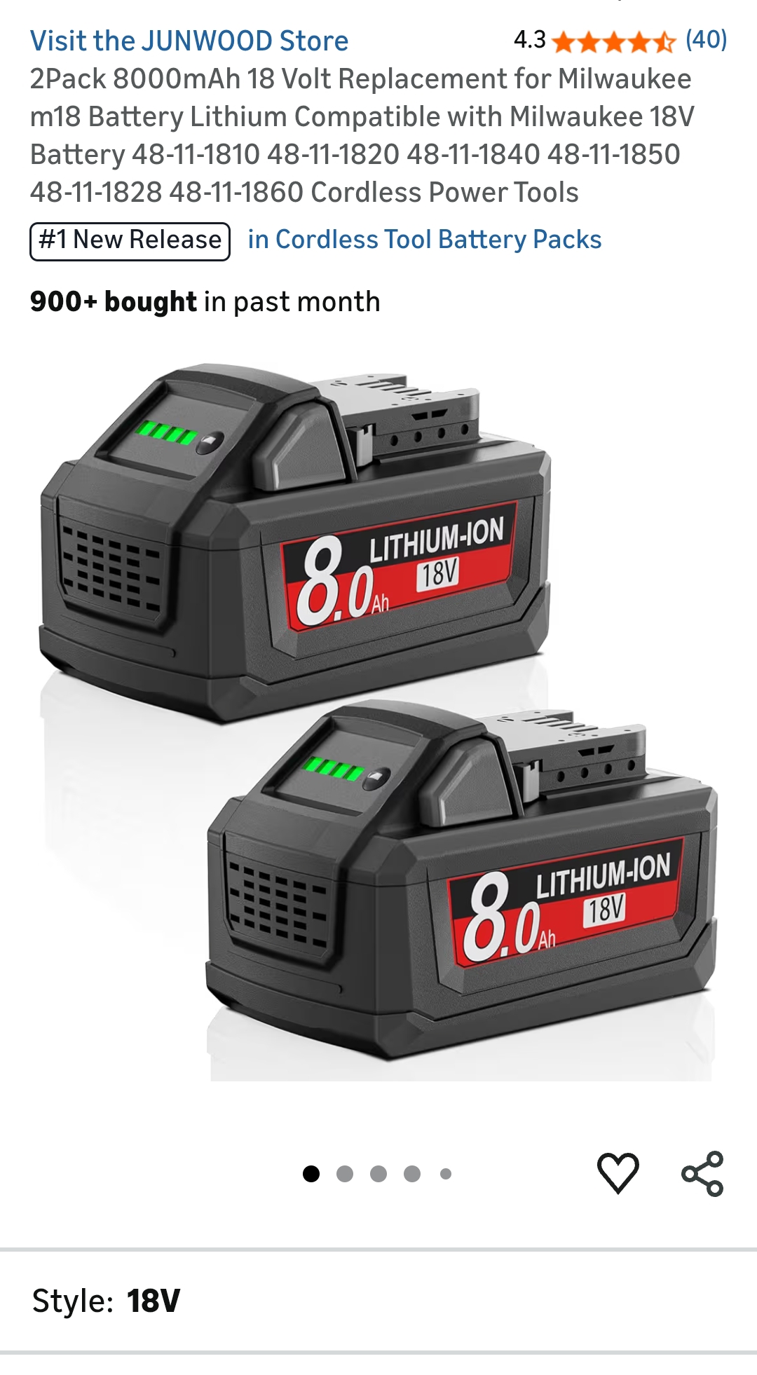 Milwaukee m18 battery replacement