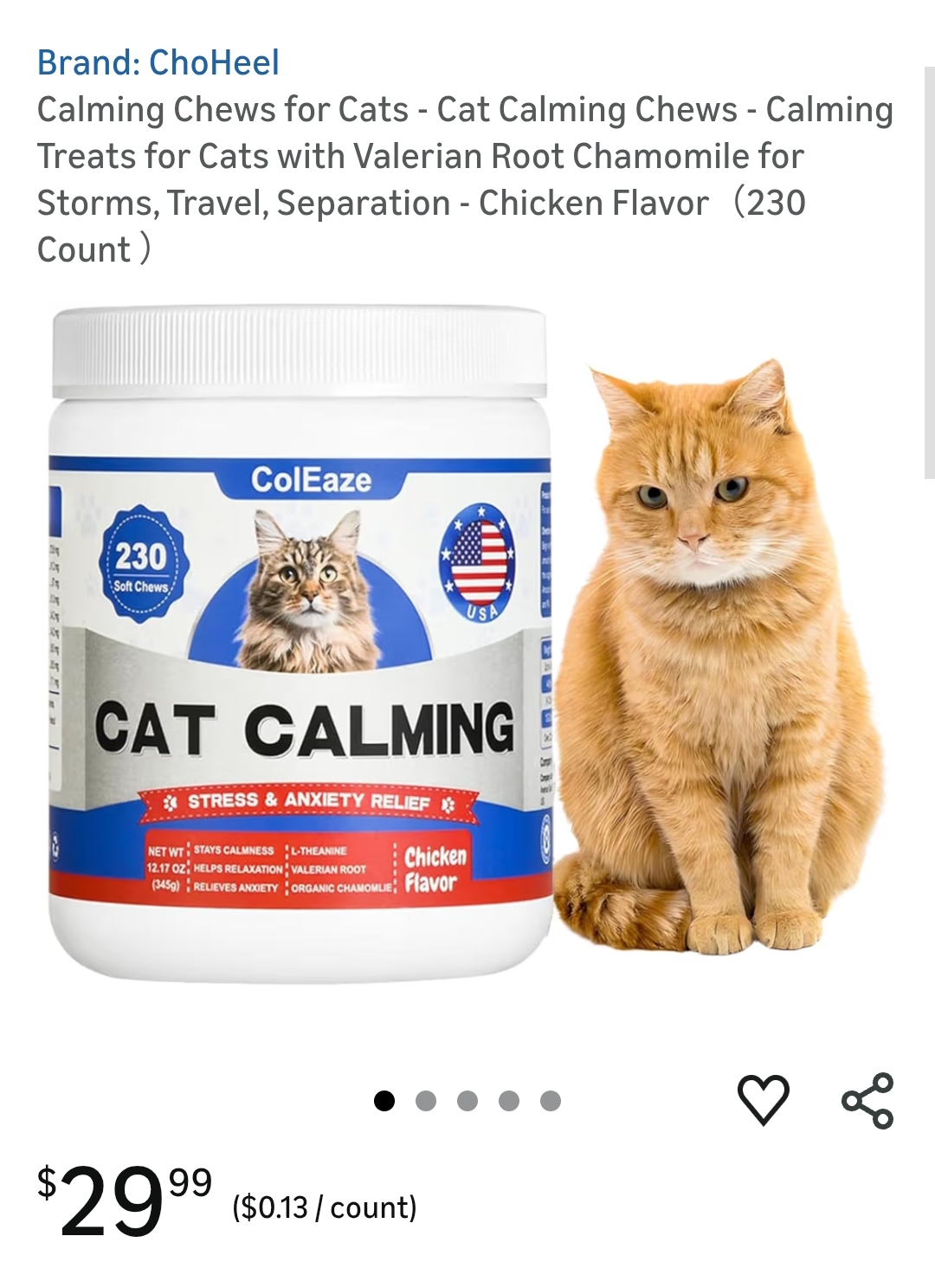 Calming Chews for Cats 230 Count