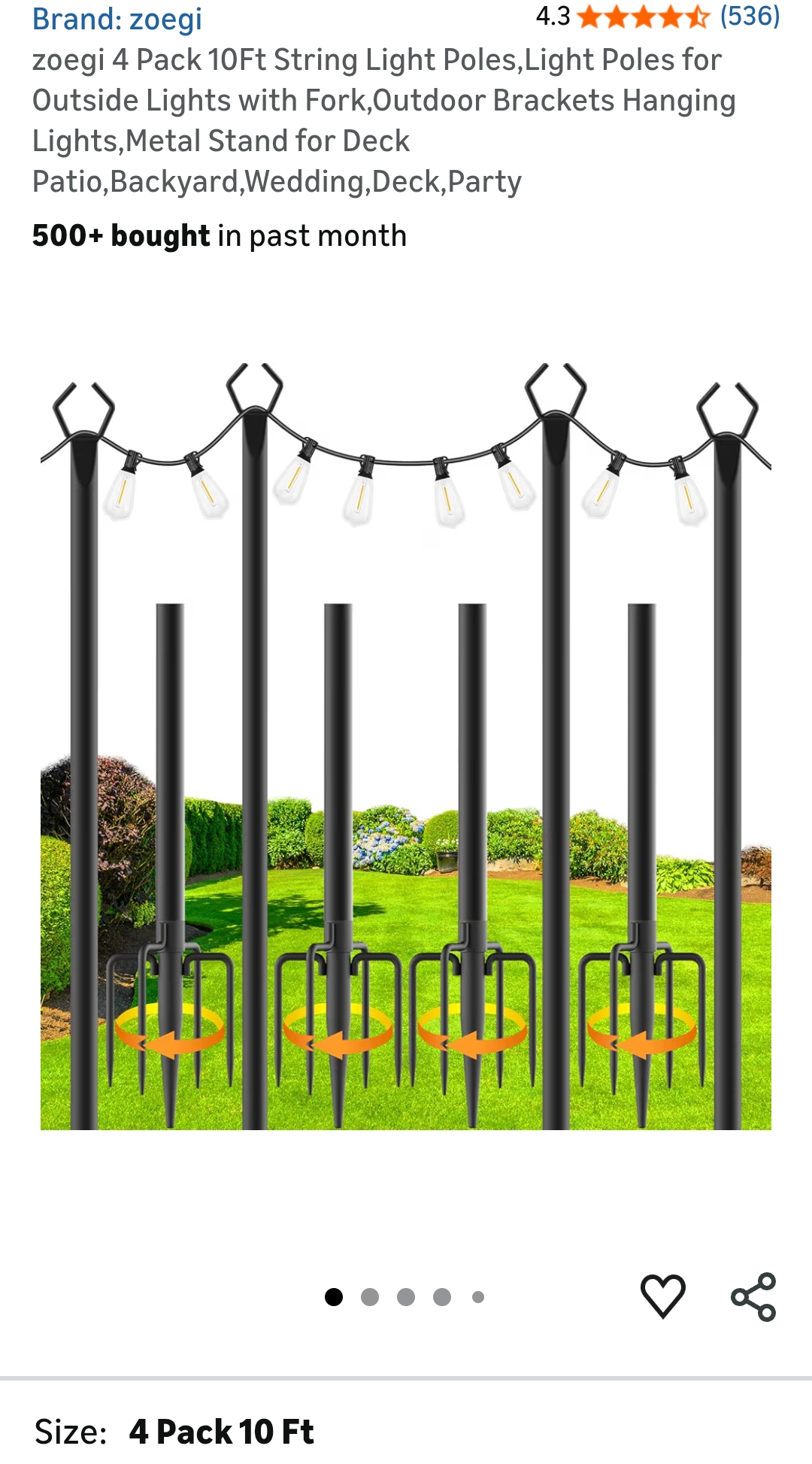 String Light Poles