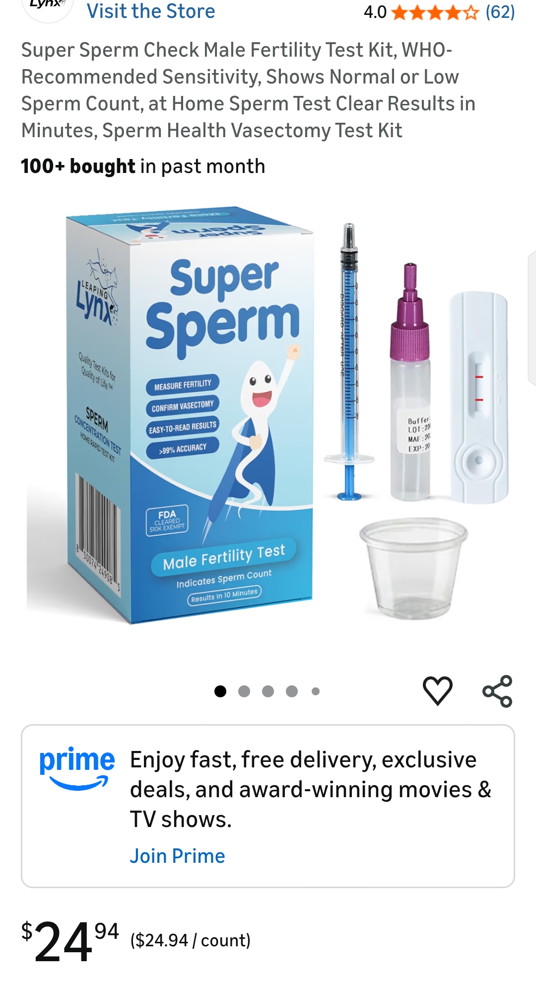 Fertility Test Kit for Men