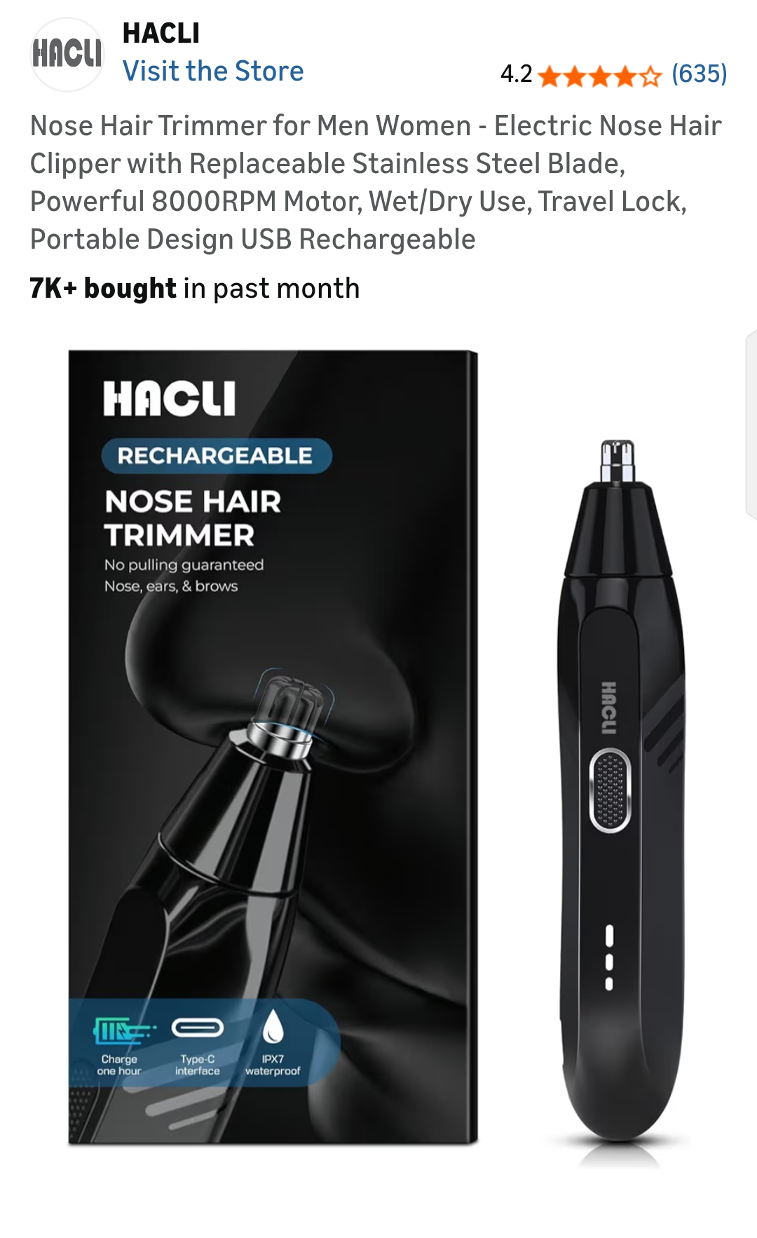 nose hair trimmer
