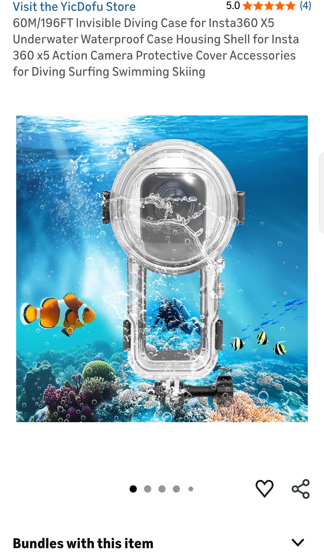 Insta360 X5 waterproof case