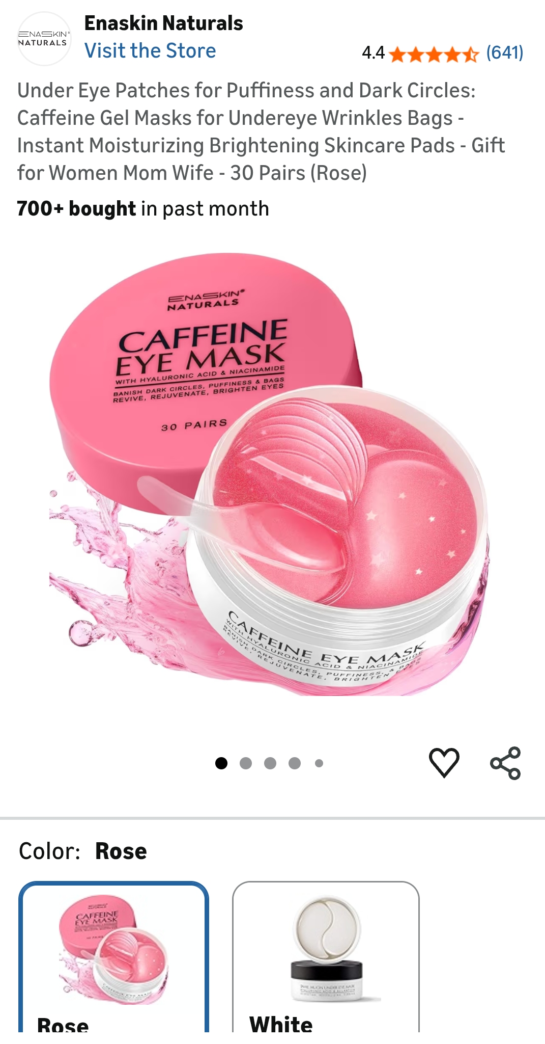 caffeine eye patches