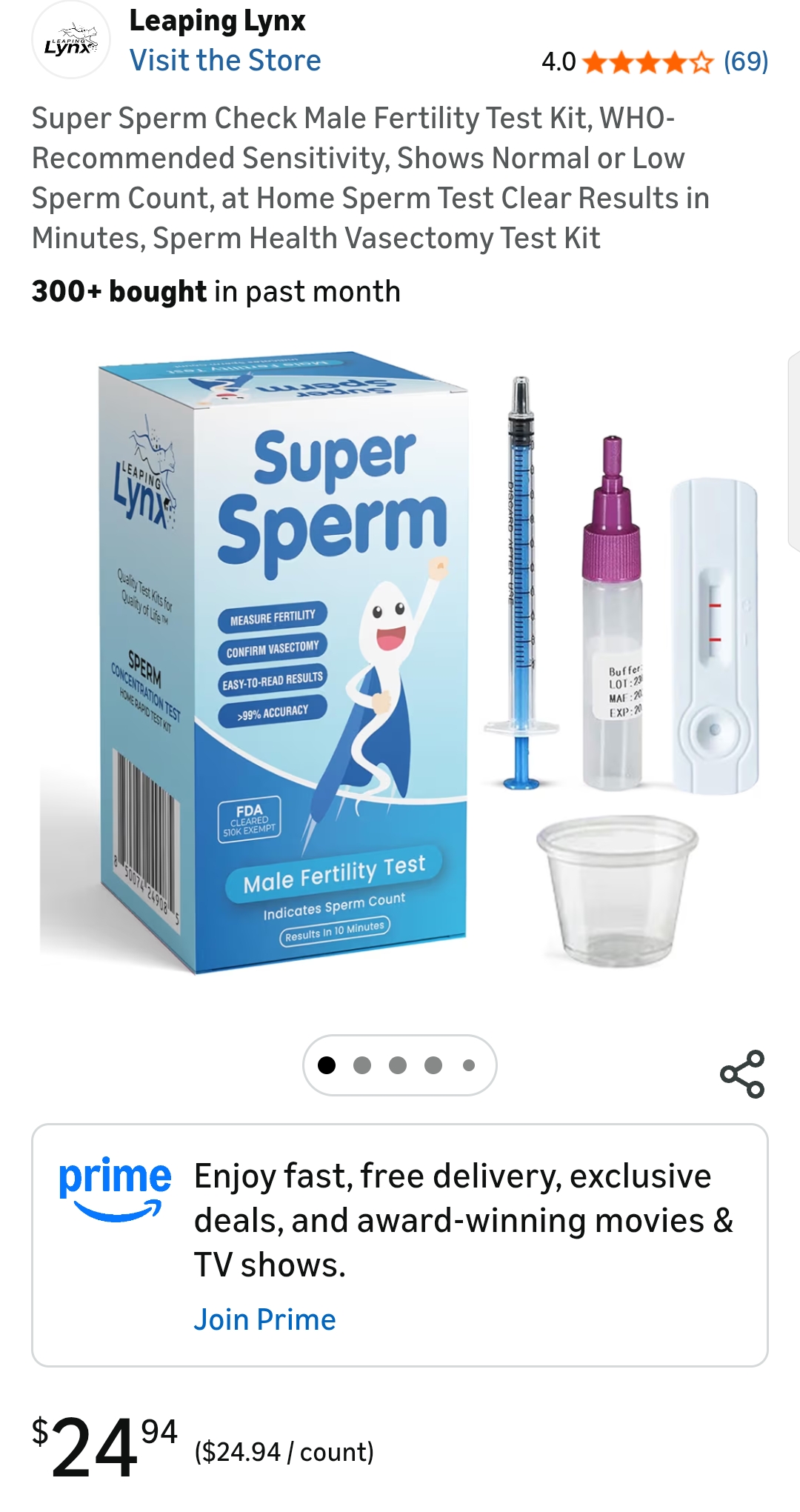 Fertility Test Kit for Men