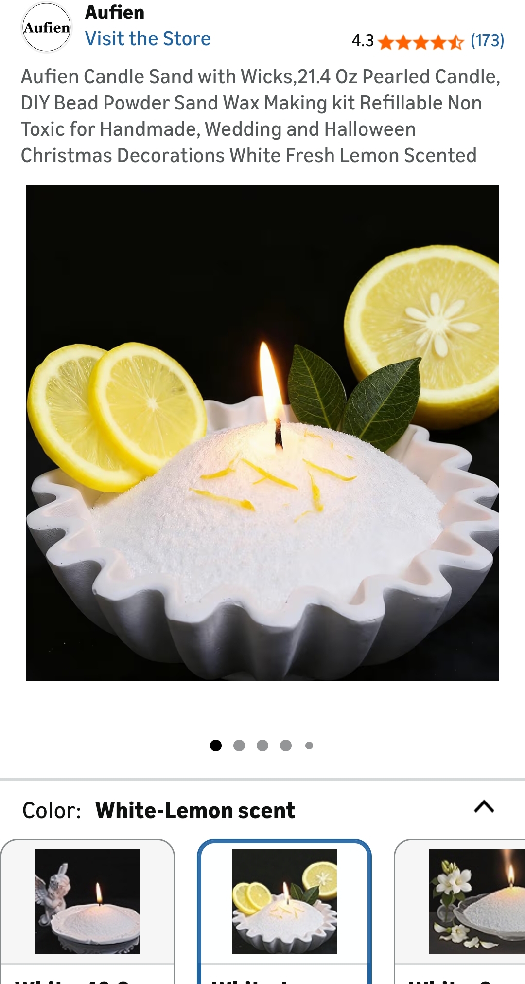 "Candle Sand Lemon "