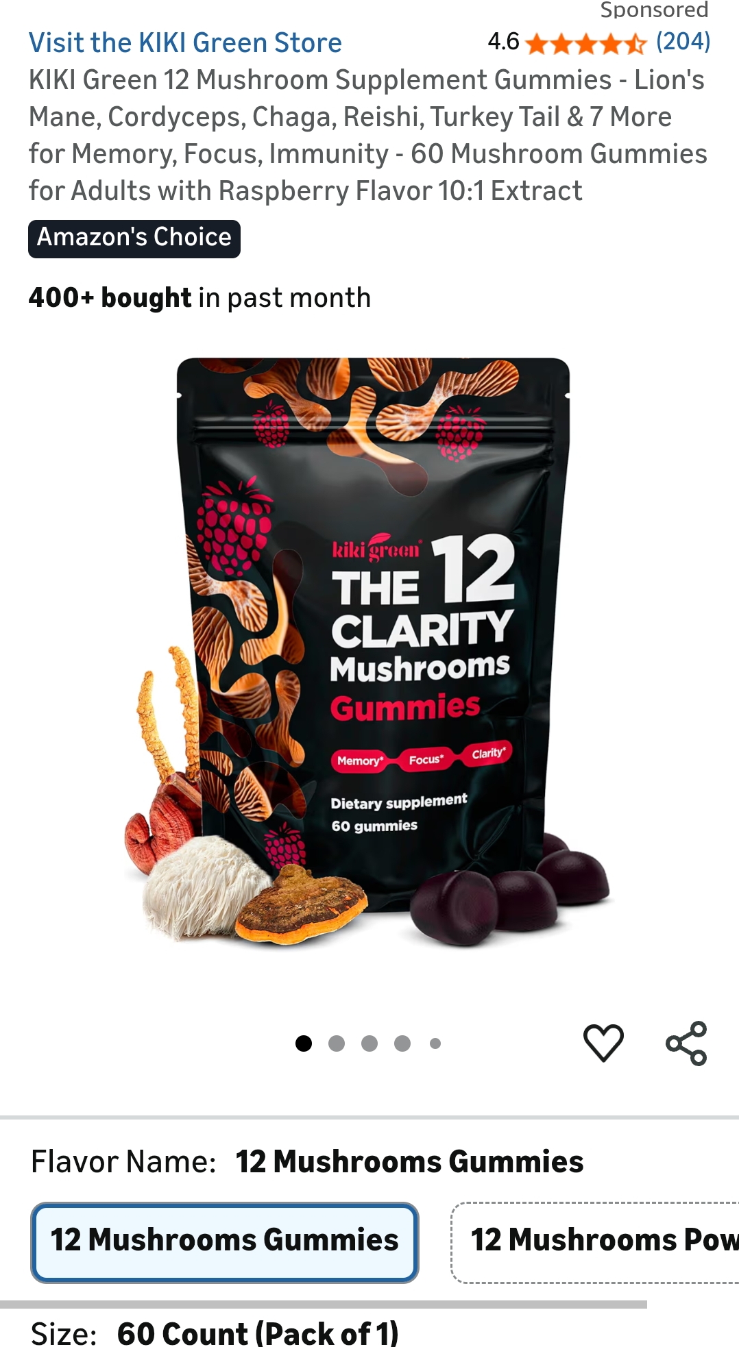 KIKI Green 12 Mushroom Powder 4 oz