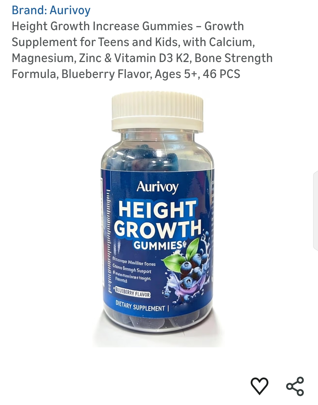 Height Growth Increase Gummies – Growth Supplemen