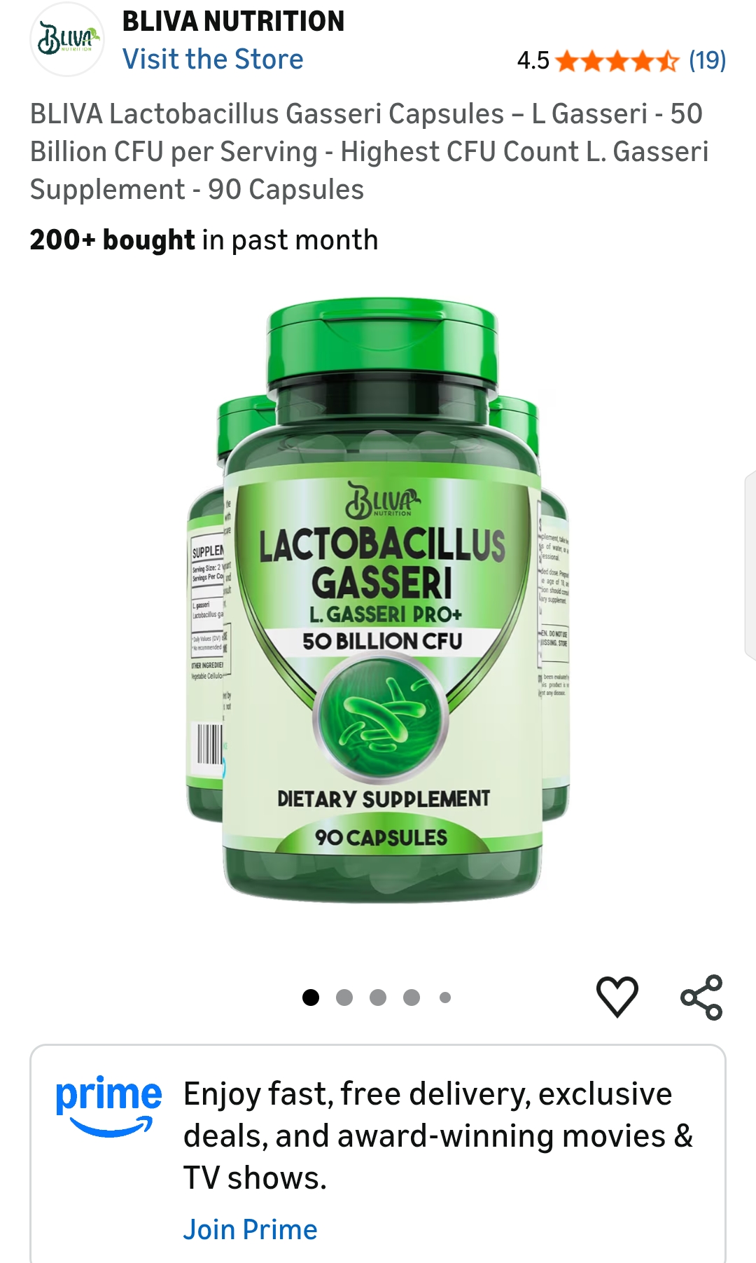BLIVA Lactobacillus Gasseri Capsules