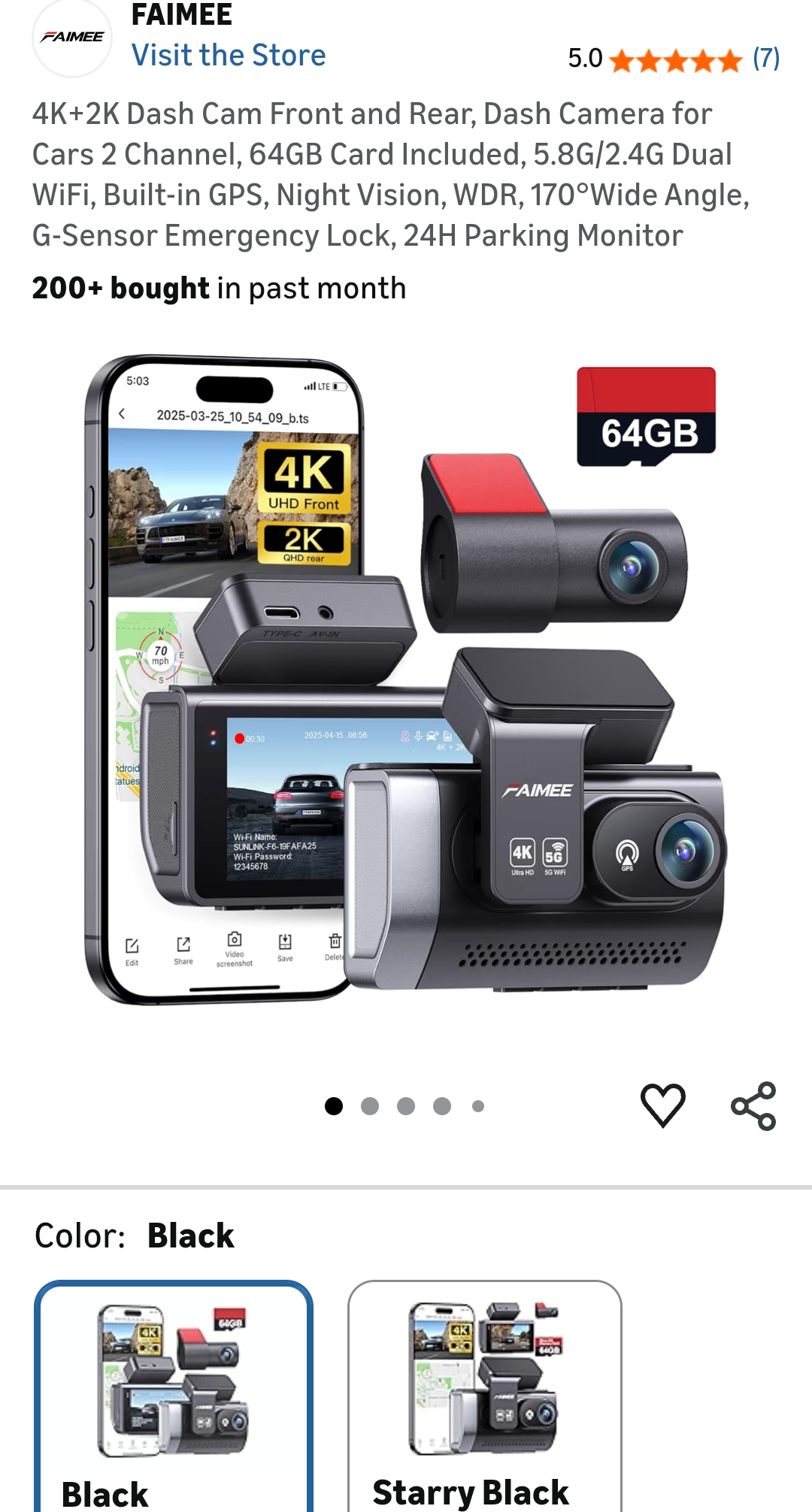 dash cam front and rear