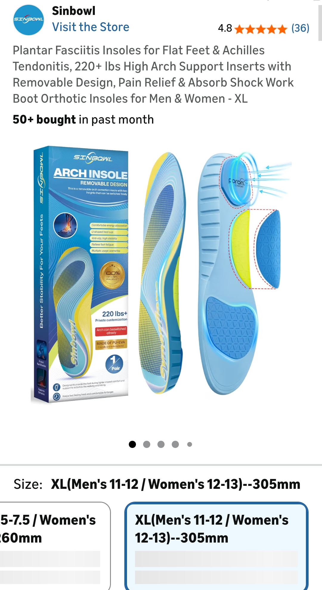 arch support inserts for men