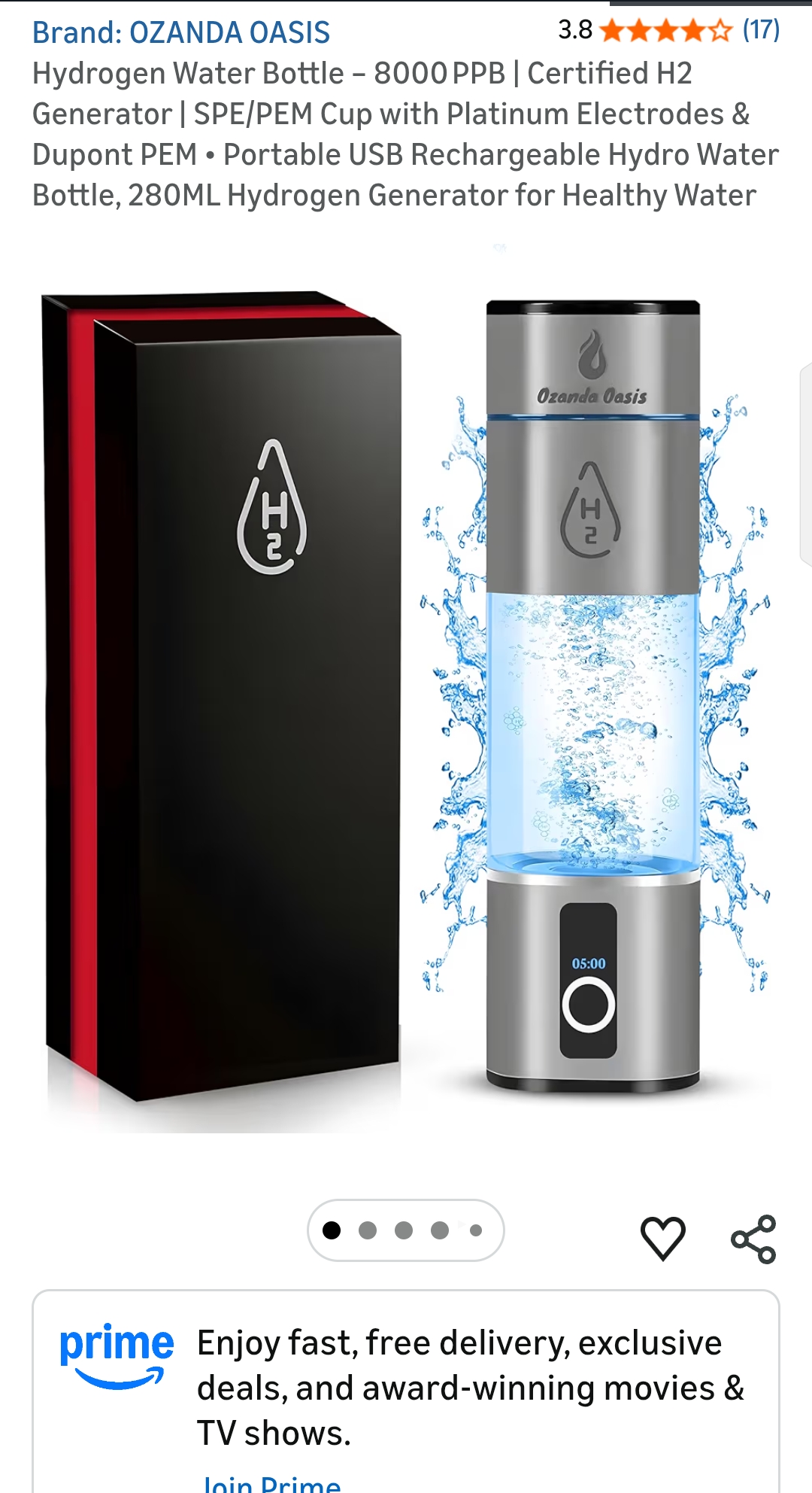 Hydrogen Water Bottle