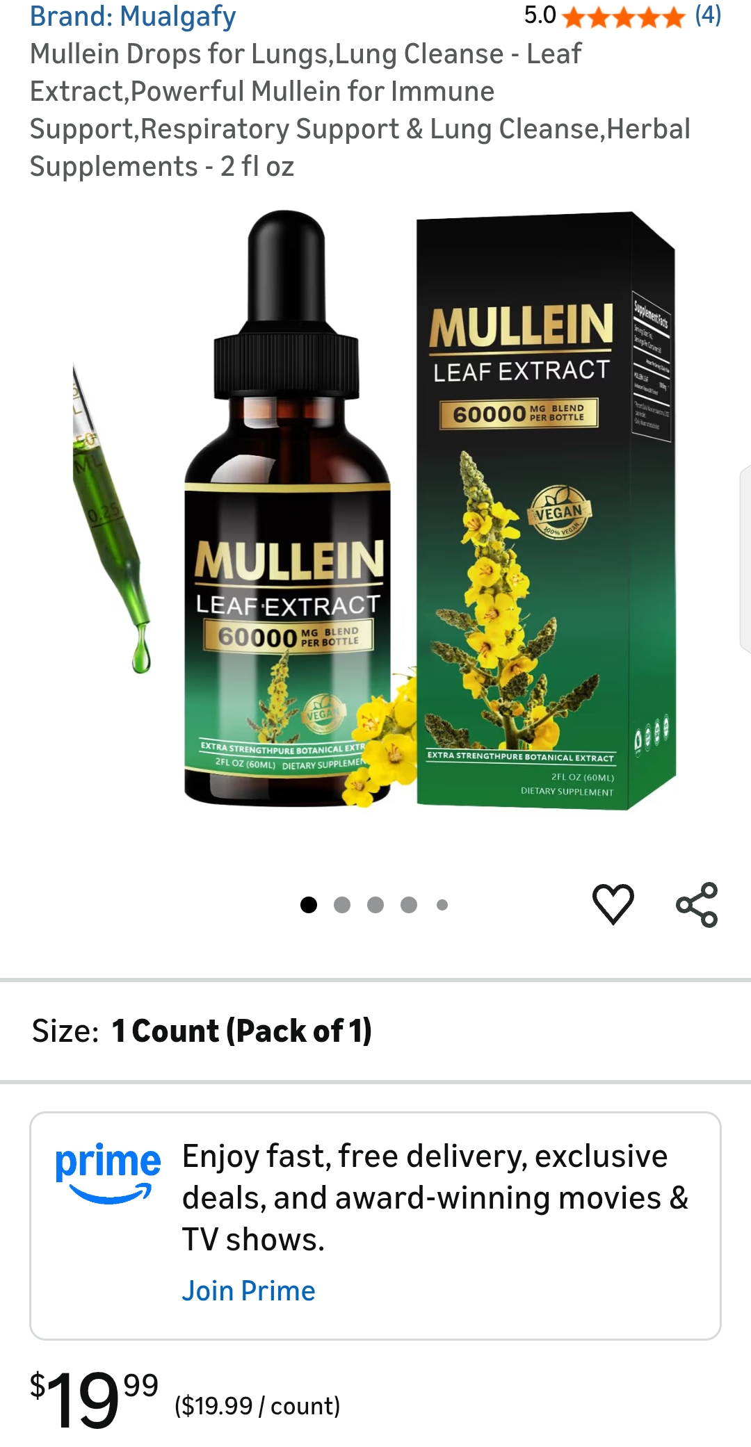 Mullein Drops for Lungs