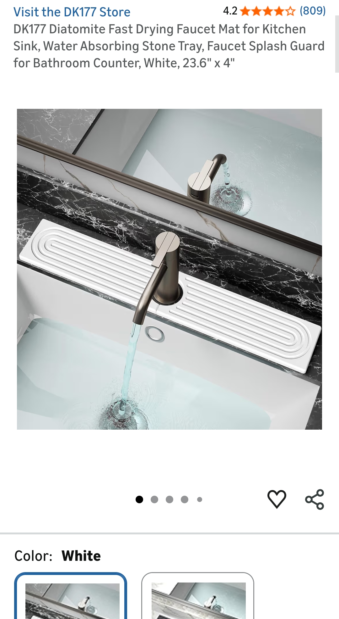 kitchen sink faucet mat