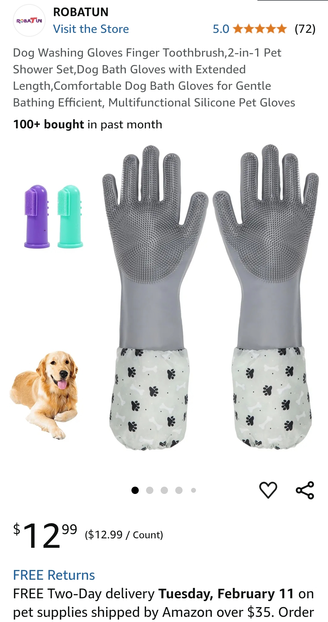 Dog Washing Gloves