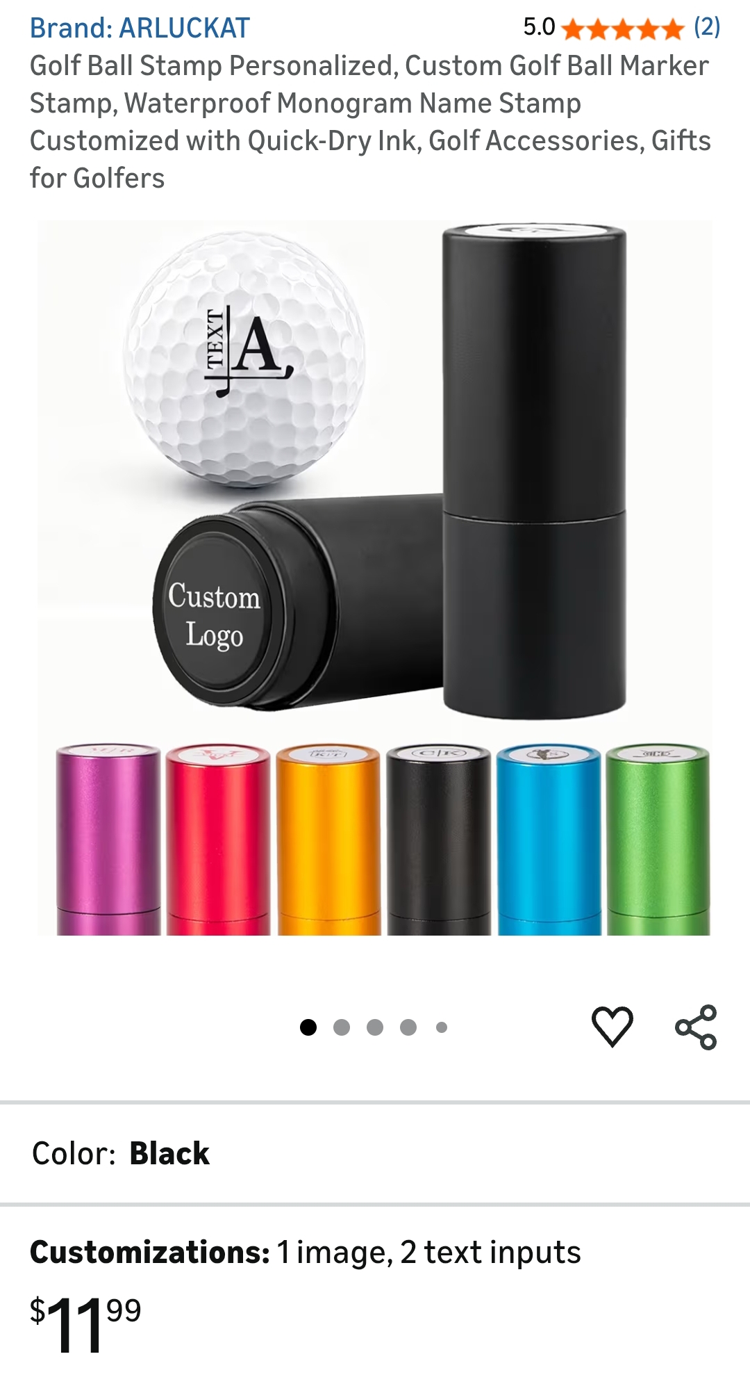 golf ball stamp personalized