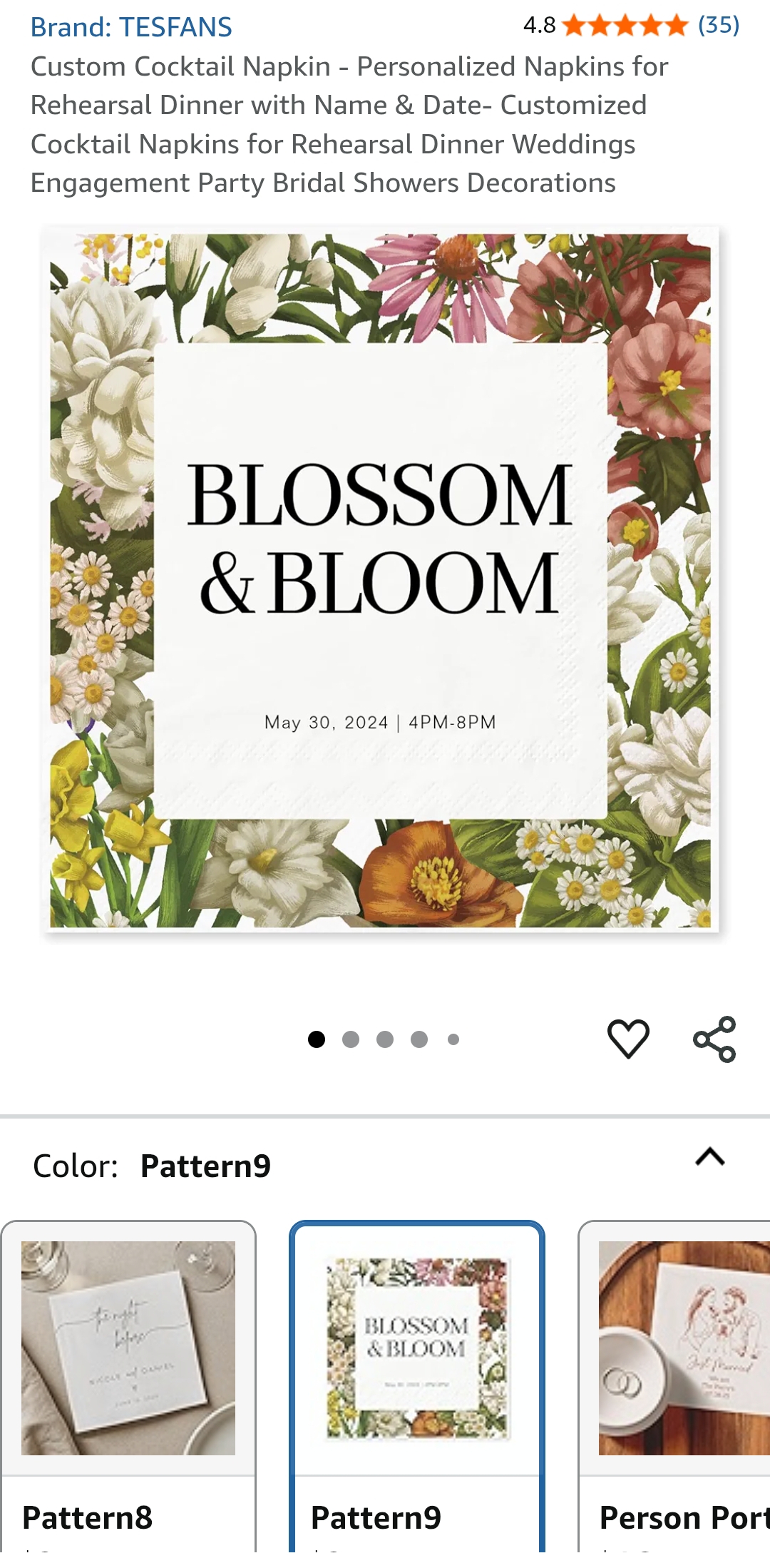 "Personalized Wedding Napkins "