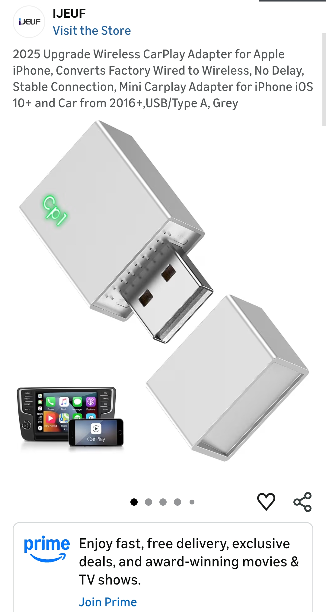 2025 Upgrade Wireless CarPlay Adapter B0FQB1B5PT