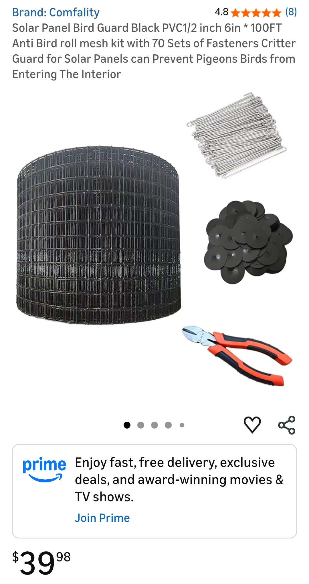 critter guard for solar panels