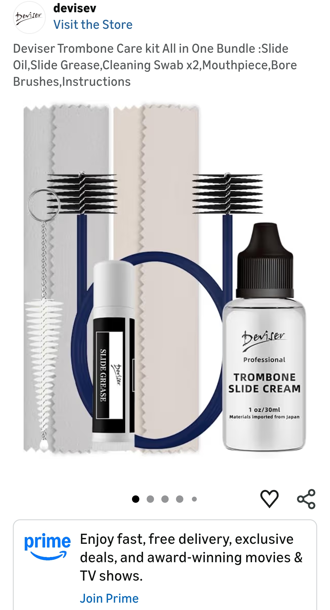 Trombone cleaning kit