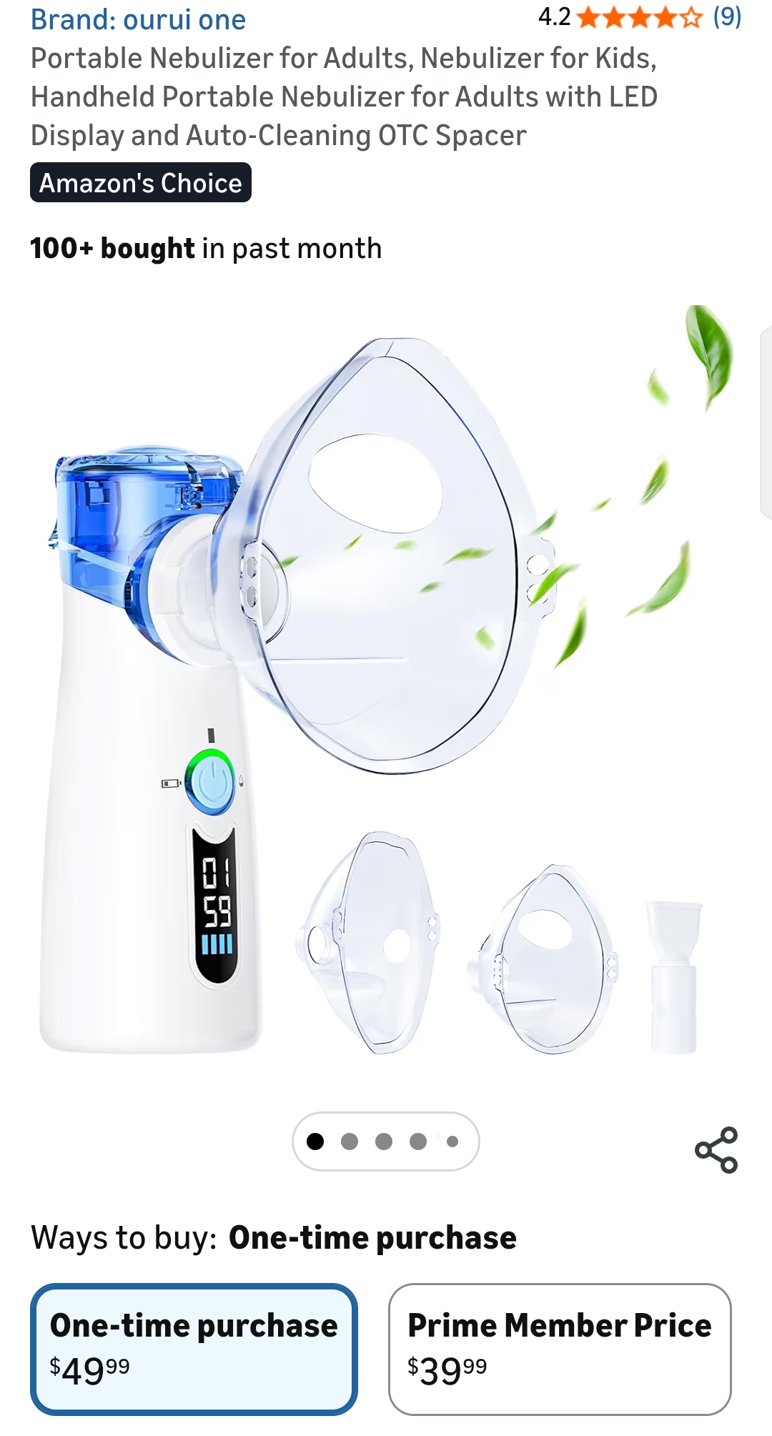 Ourui One Portable Nebulizer for Adults