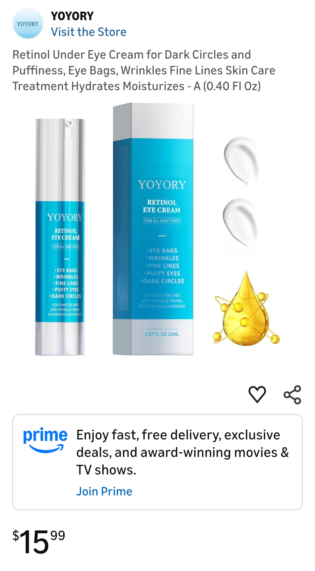 Retinol Under Eye Cream