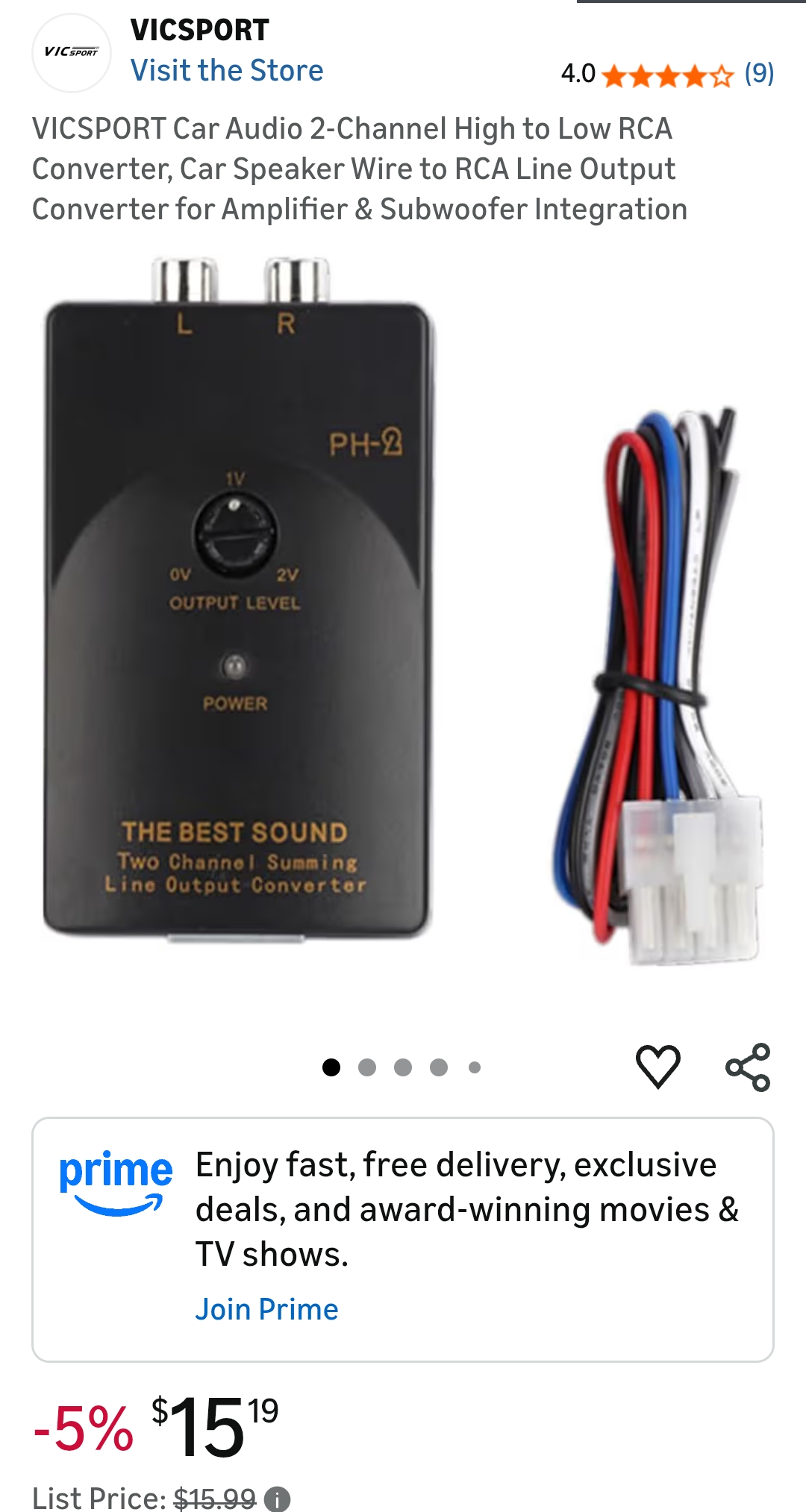 High to Low RCA Converter