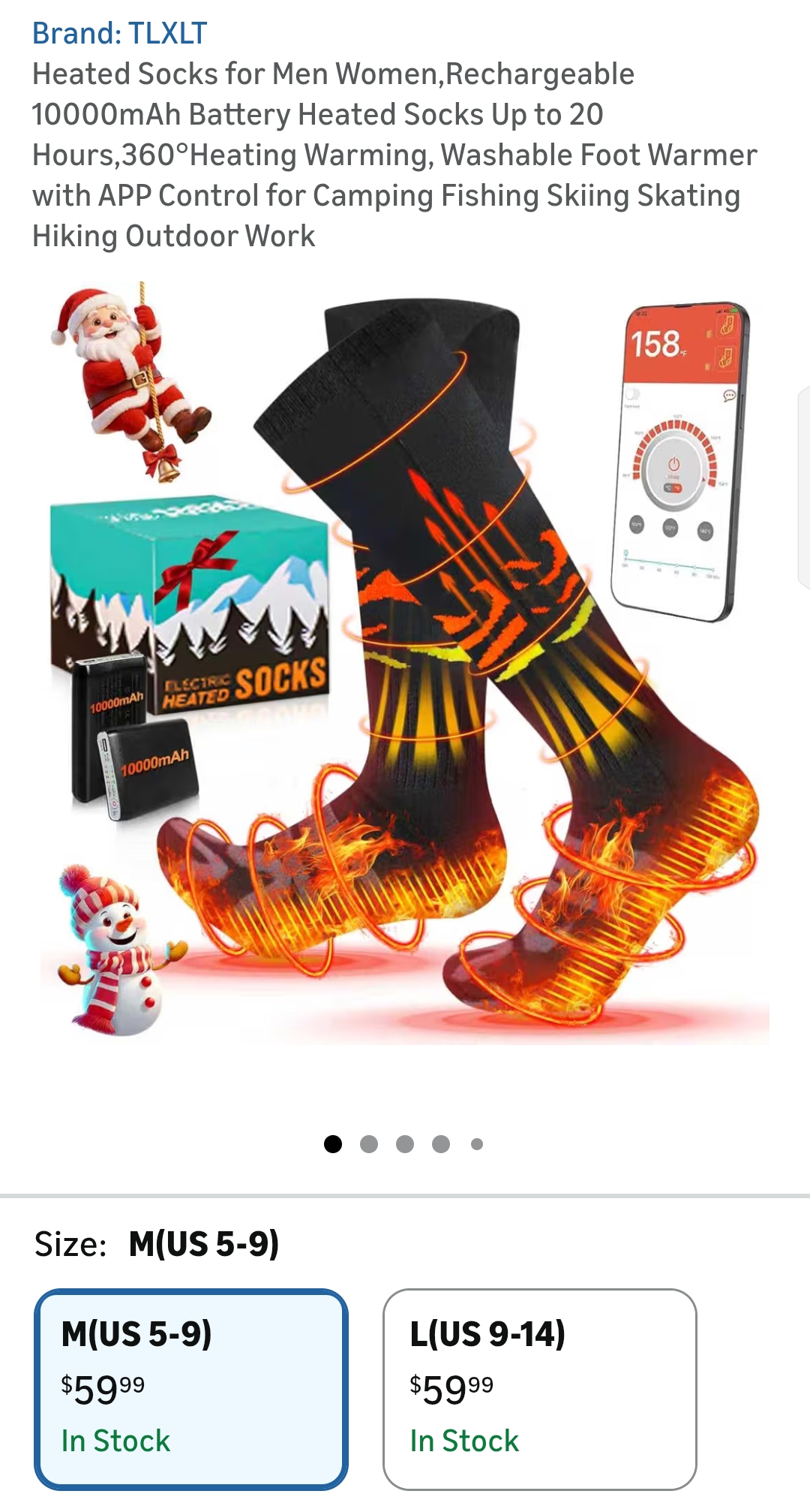 Heated Socks for Men Rechargeable 10000mAh